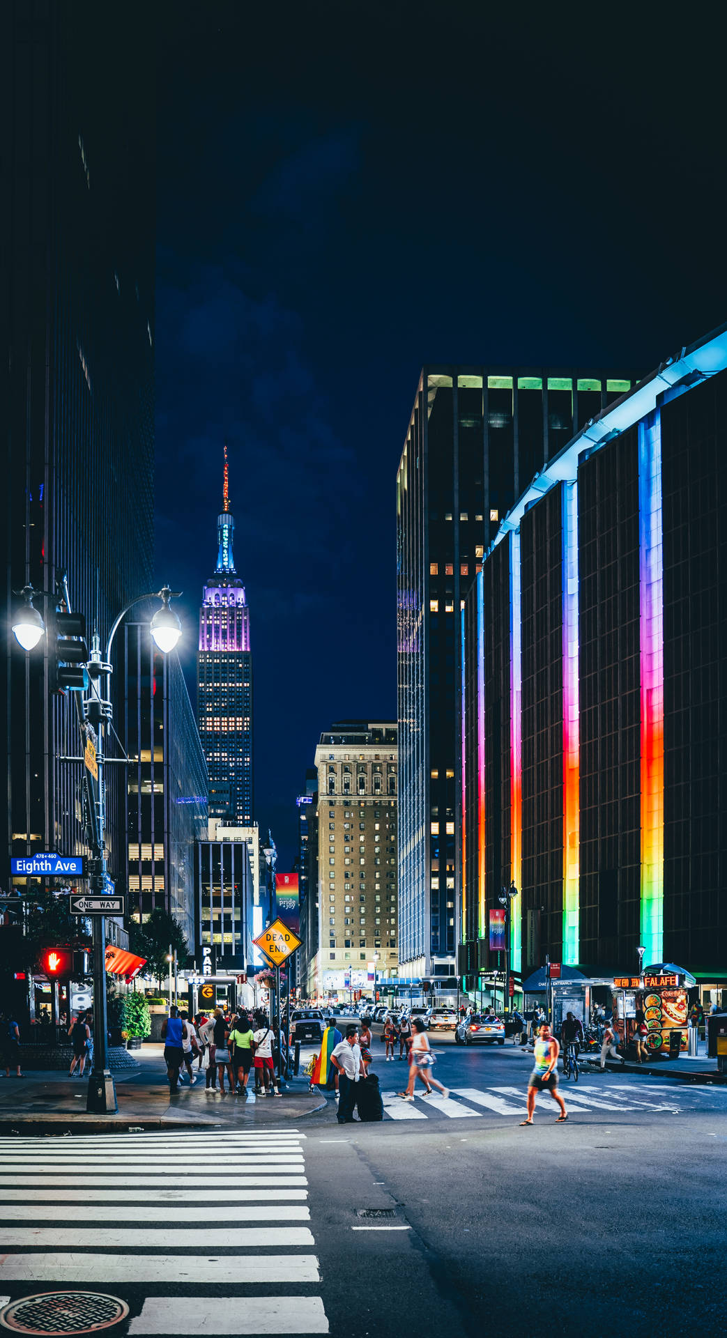 New York Hd Rainbow Building Background