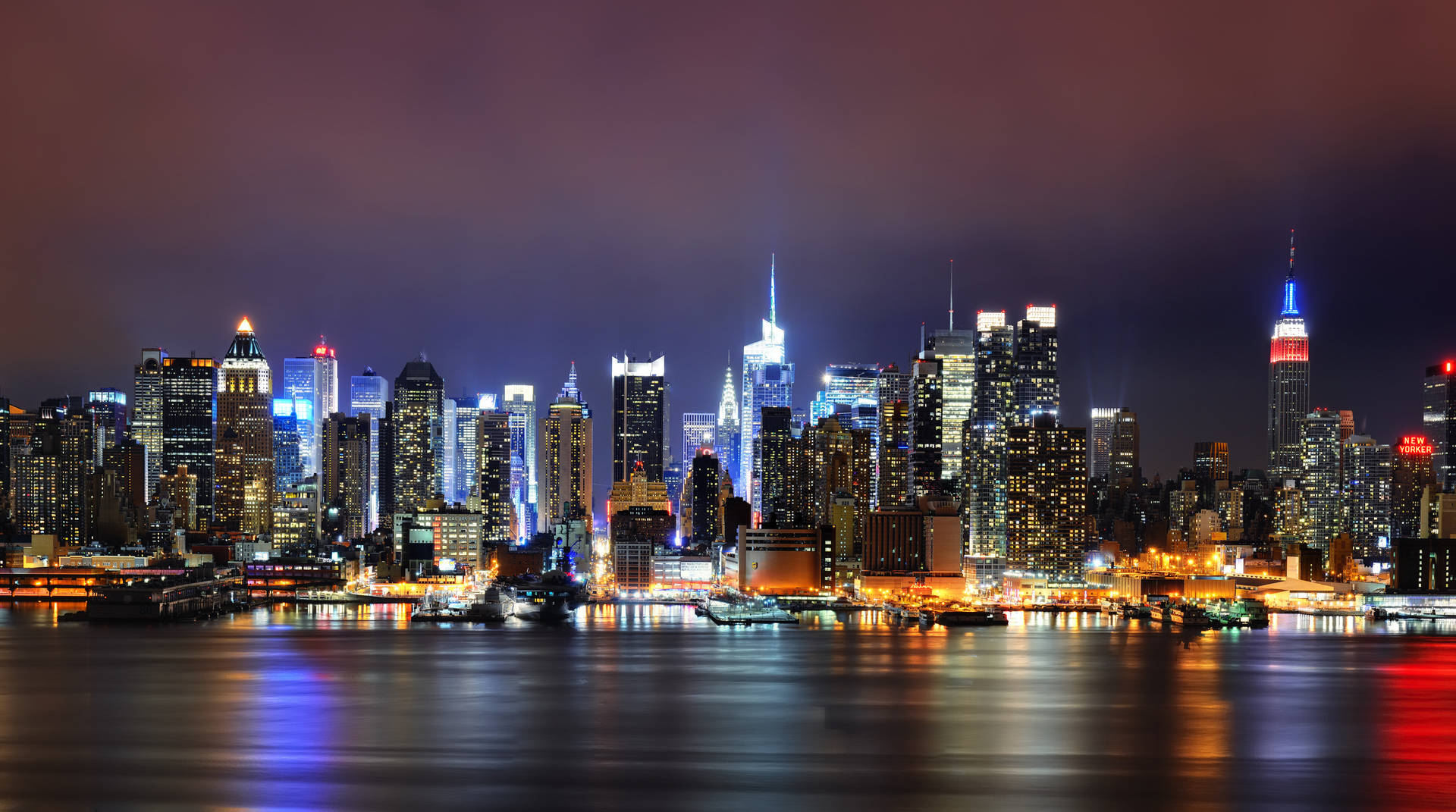 New York Hd Scintillating Skyscrapers Background