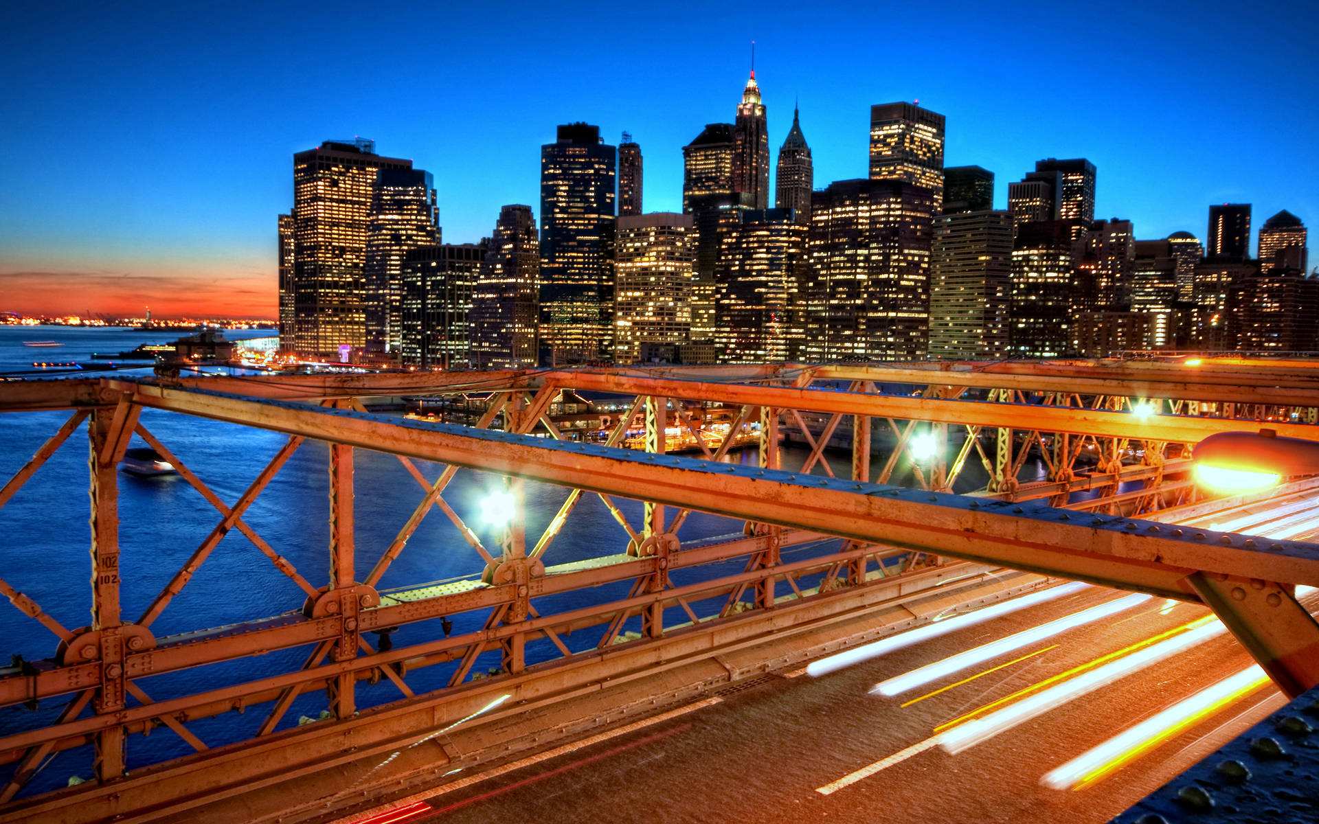 New York Hd Skyscrapers From Brooklyn Bridge