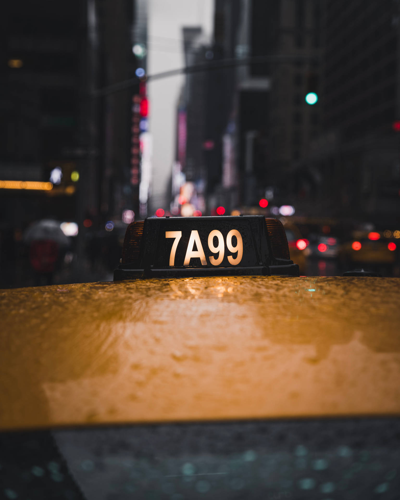 New York Hd Taxi Roof Background