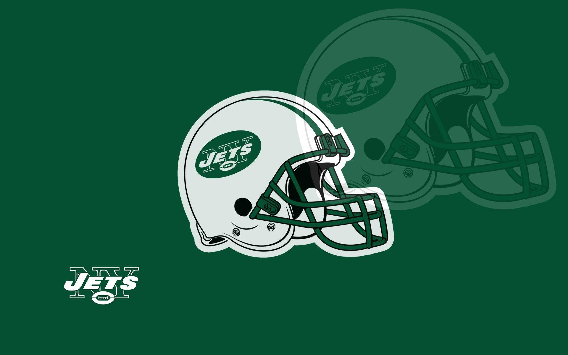 New York Jets Helmet Shadow Background