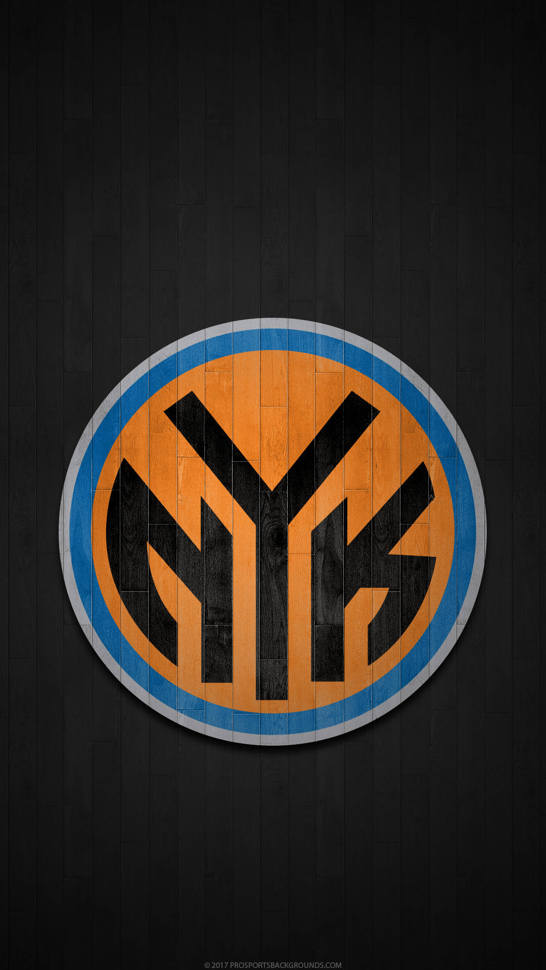 New York Knicks Black Letter Logo Background