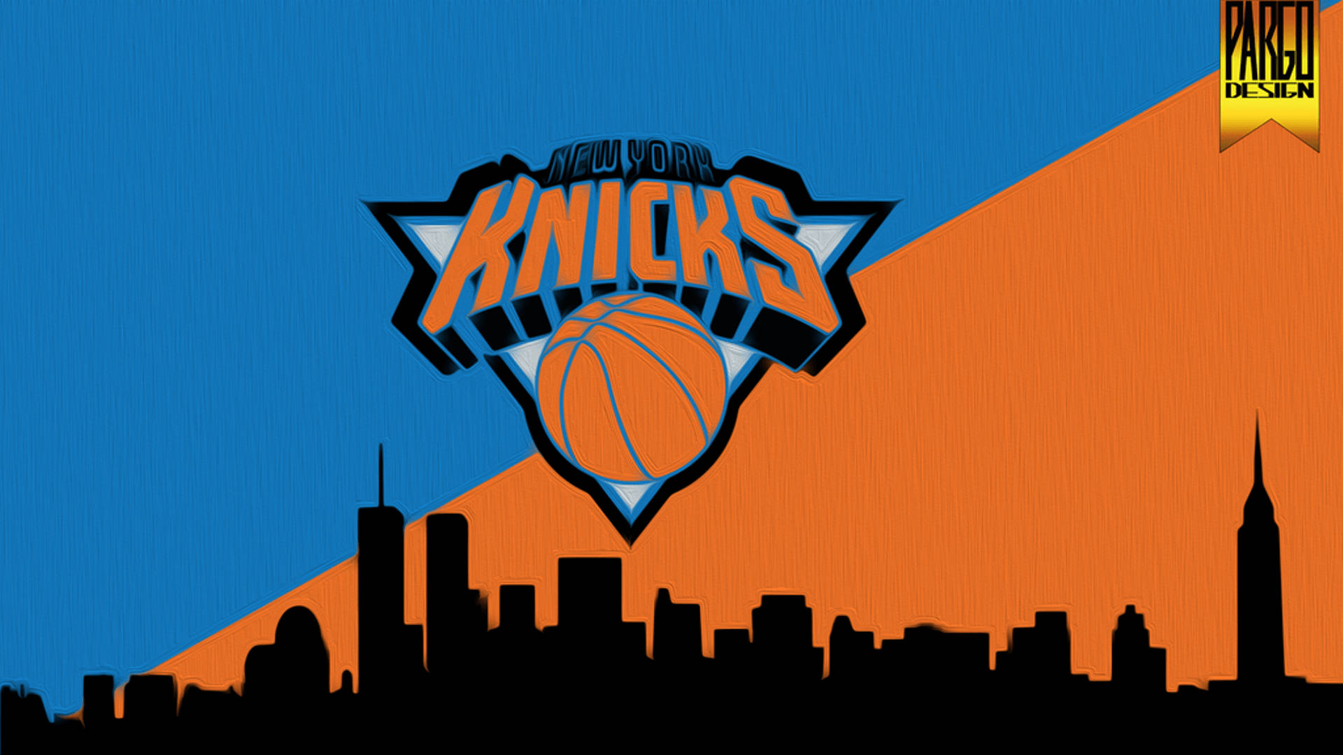 New York Knicks Cityscape Logo Background