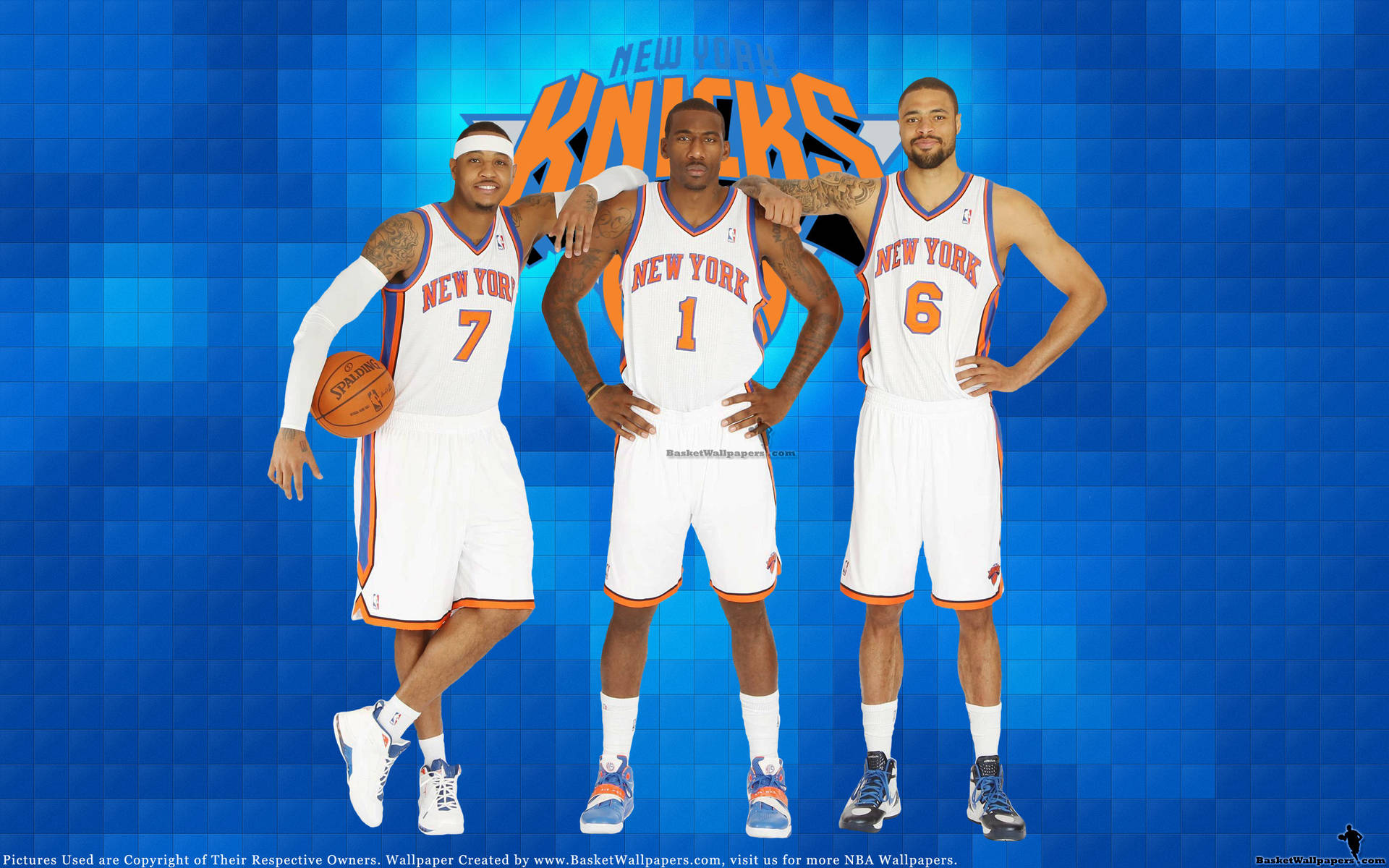 New York Knicks Player Trio Background