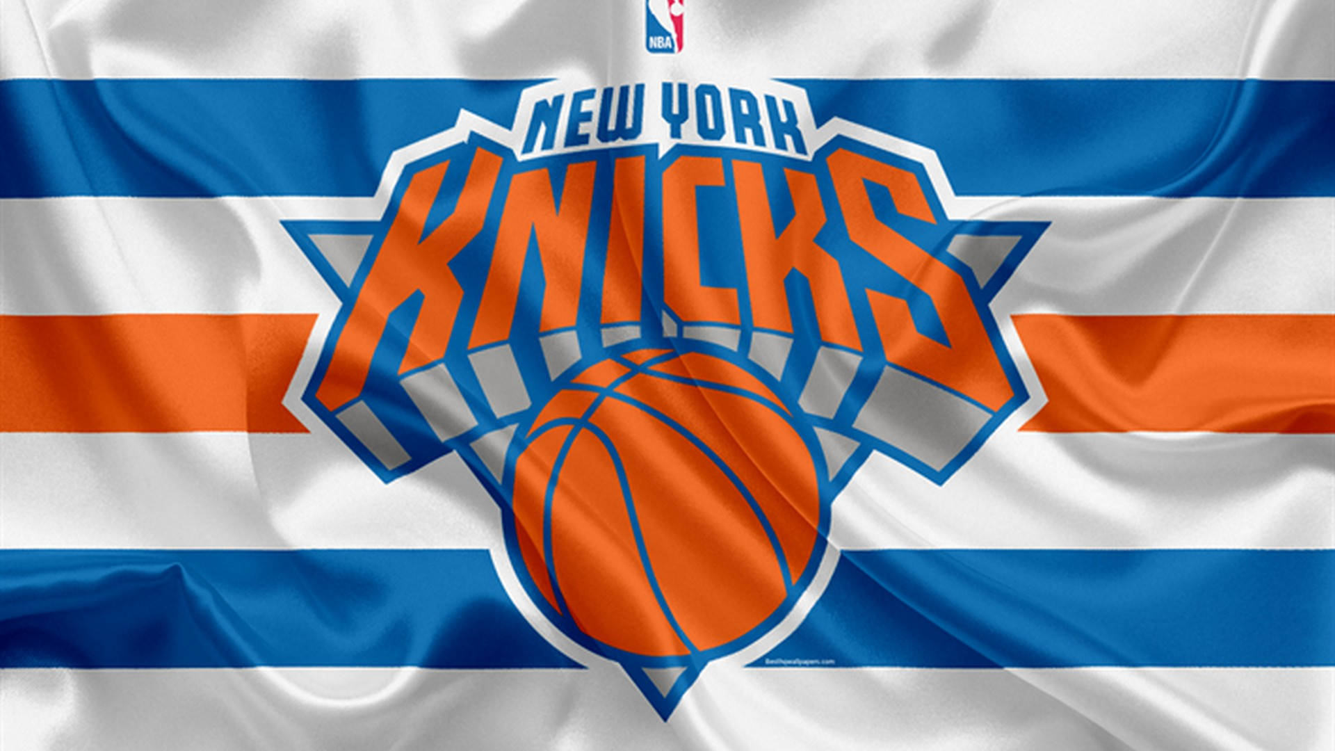 New York Knicks Satin Flag Logo Background