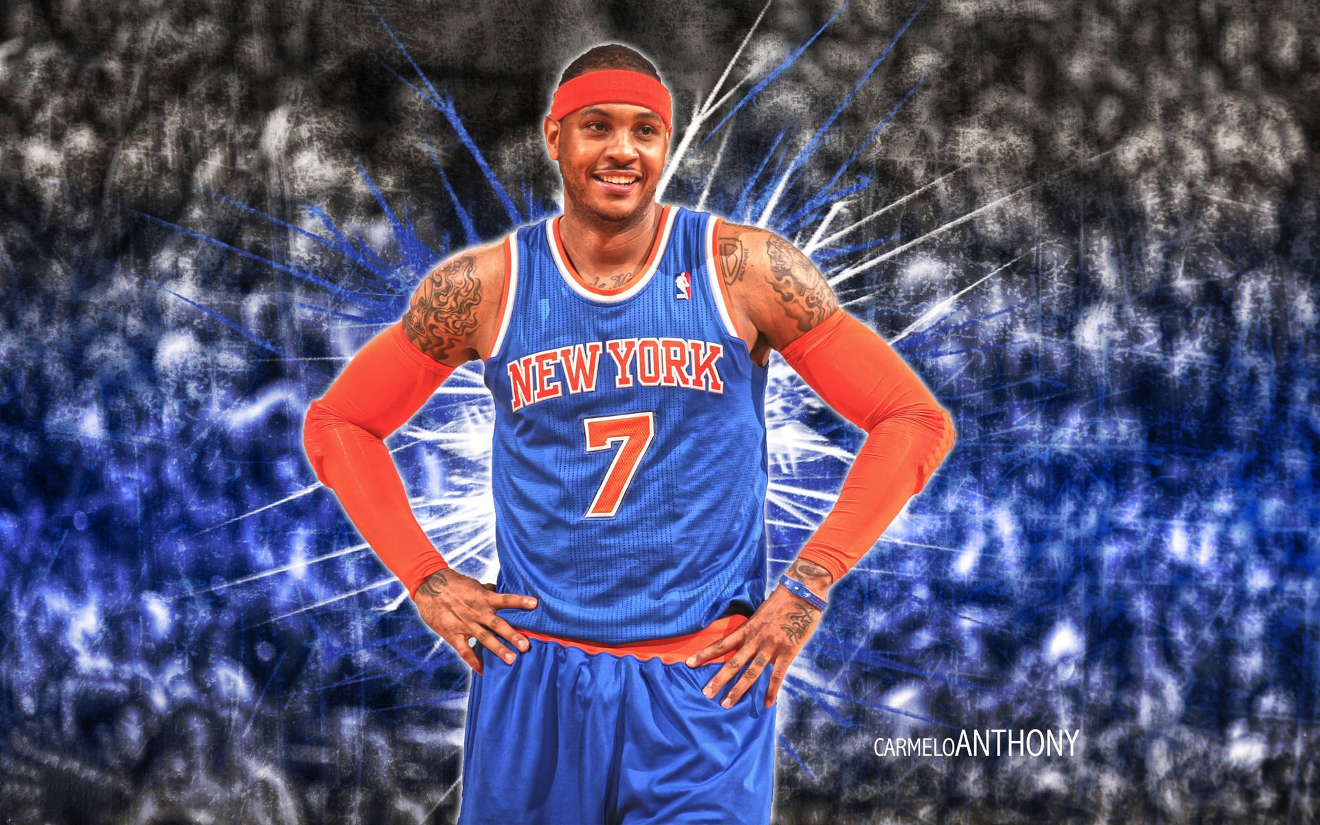 New York Knicks Superstar Carmelo Anthony Background