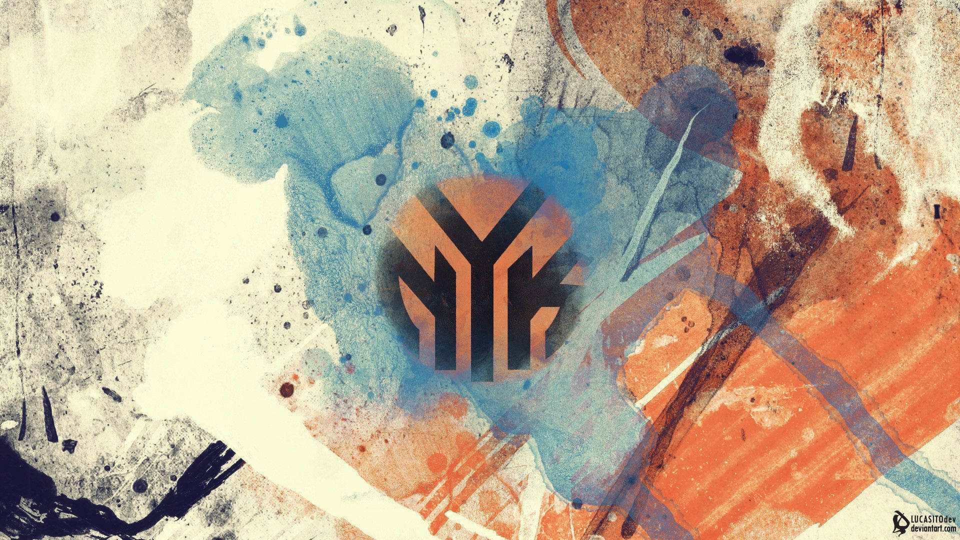 New York Knicks Water Color Logo Background