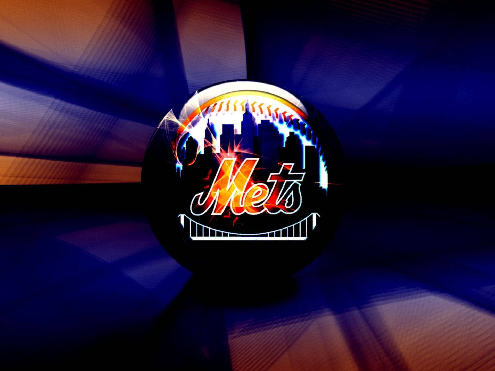 New York Mets Blue Graphics Background