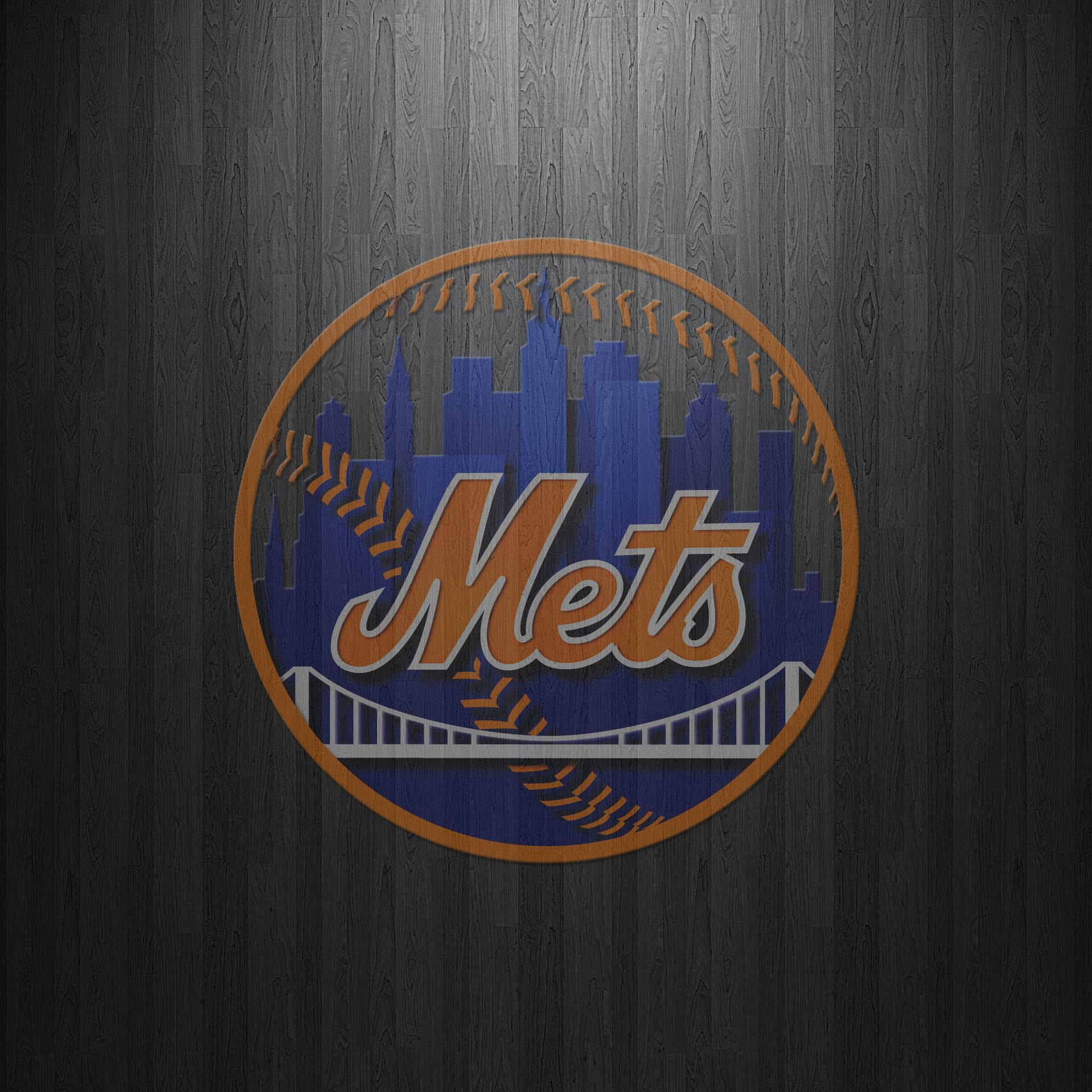 New York Mets In Action On The Field Background