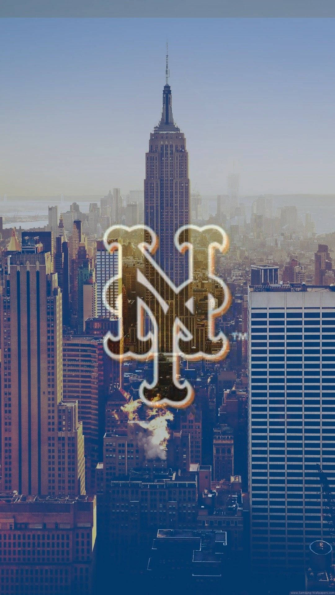 New York Mets Skyscrapers Background