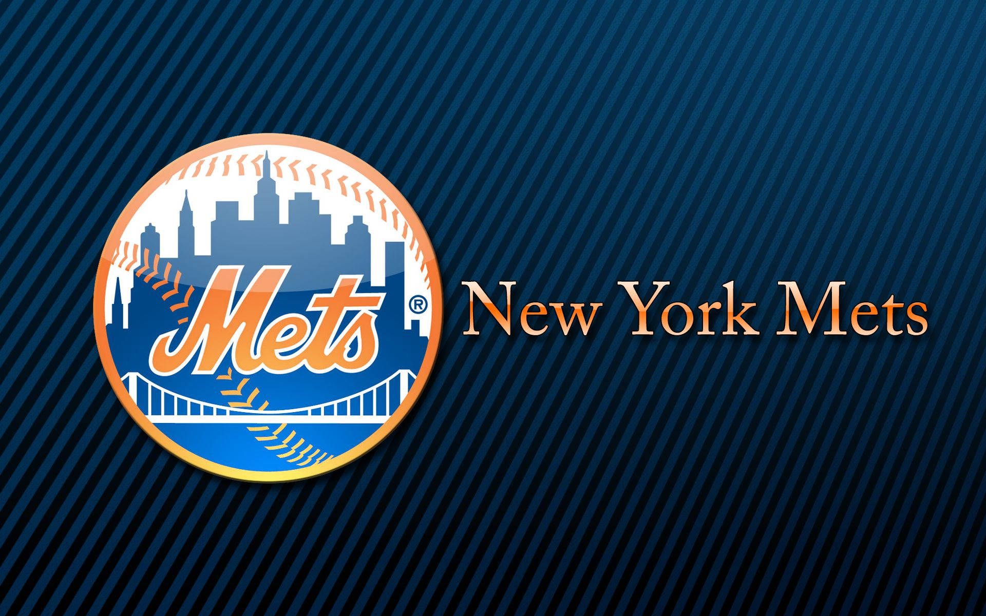 New York Mets Slant Stripes Background