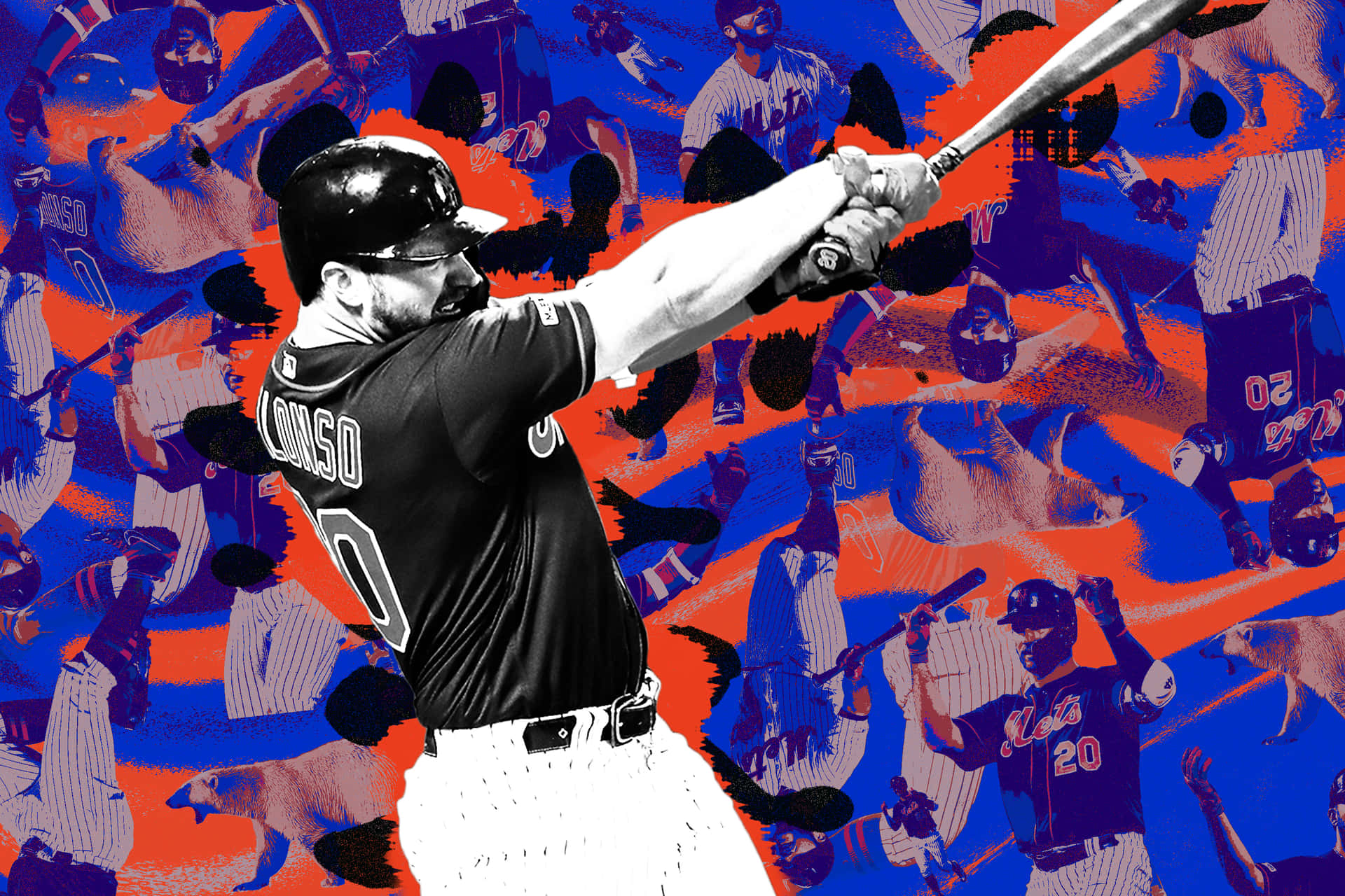 New York Mets Star Pete Alonso Continuing His Homerun Streak Background