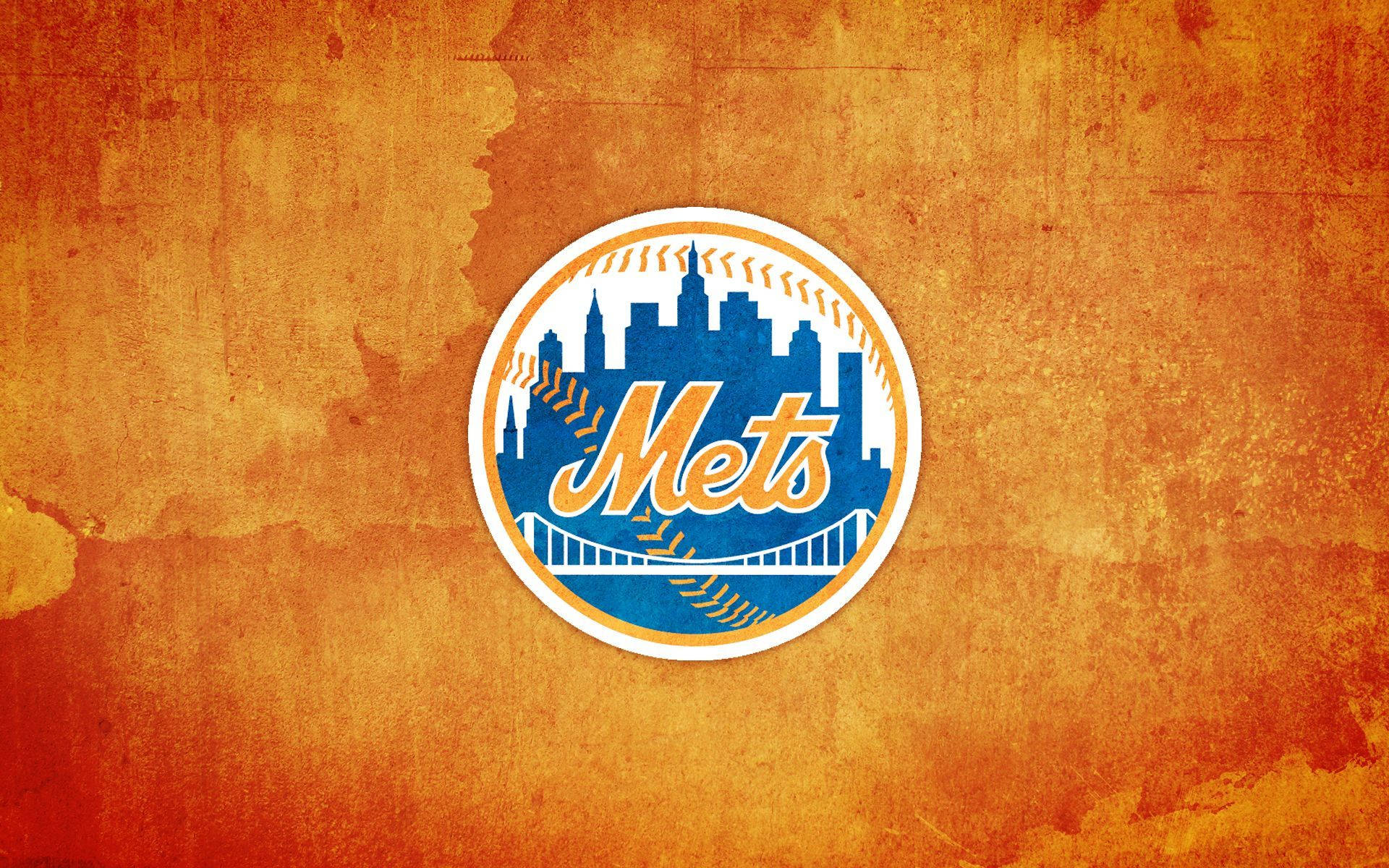 New York Mets Textured Orange Background