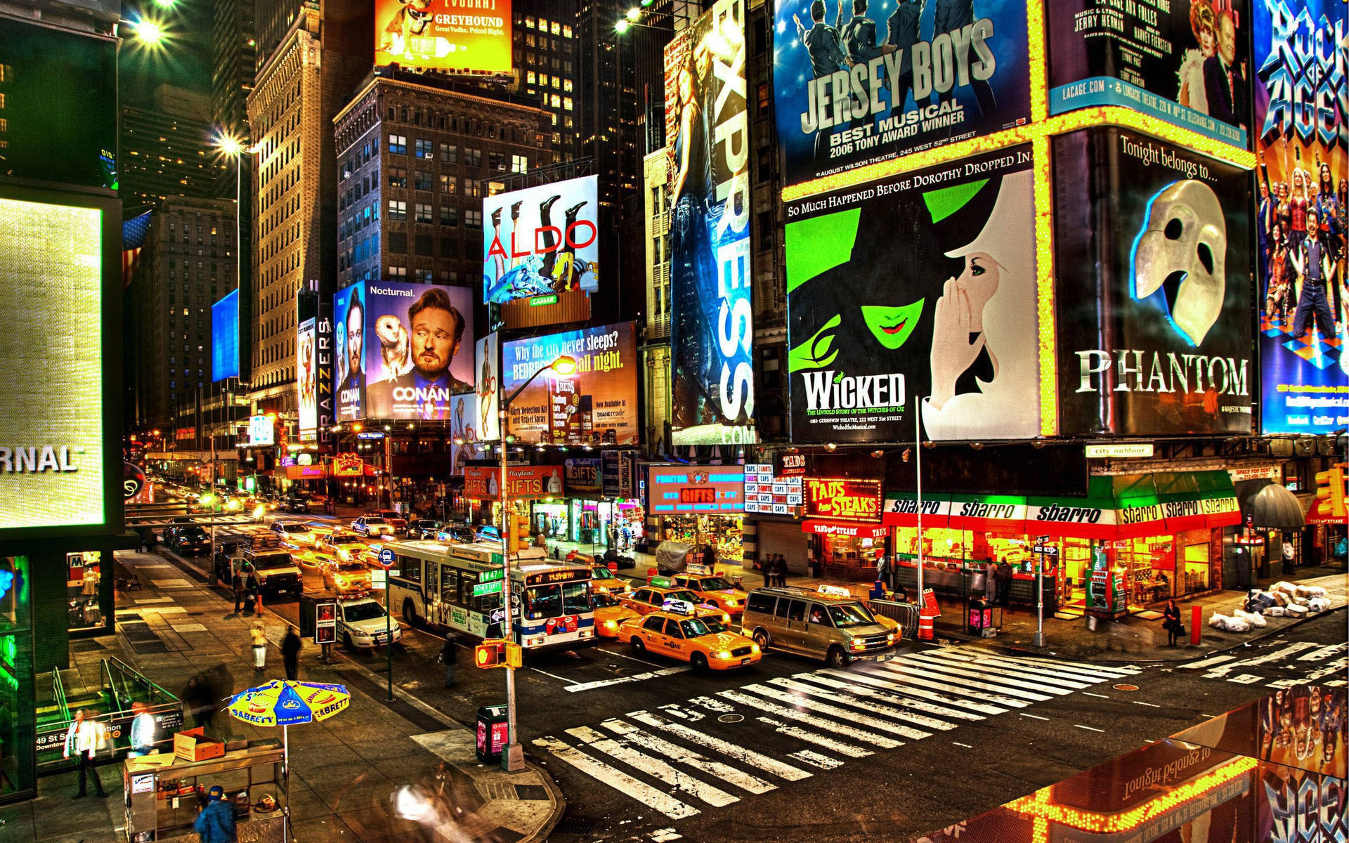 New York Night At Time Square