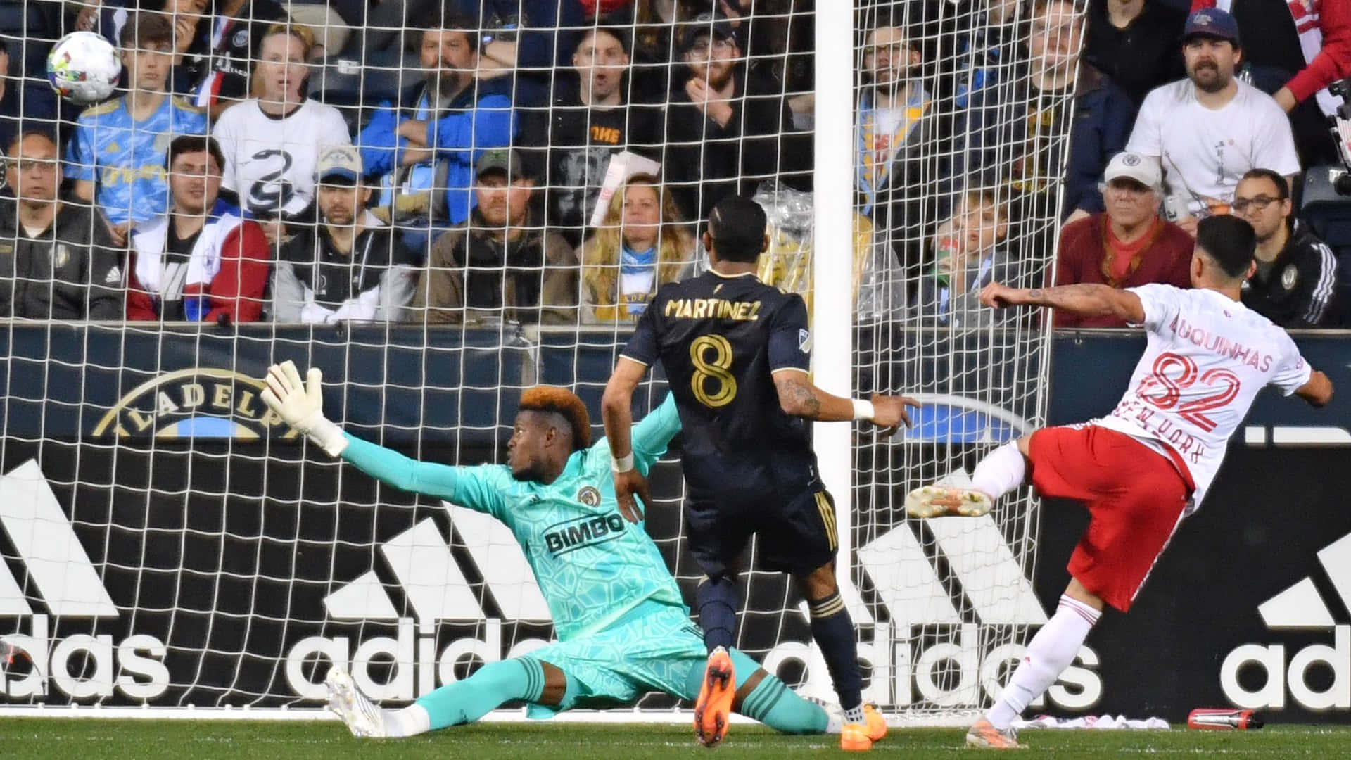 New York Red Bulls Midfielder Luquinhas Goal Shot Background