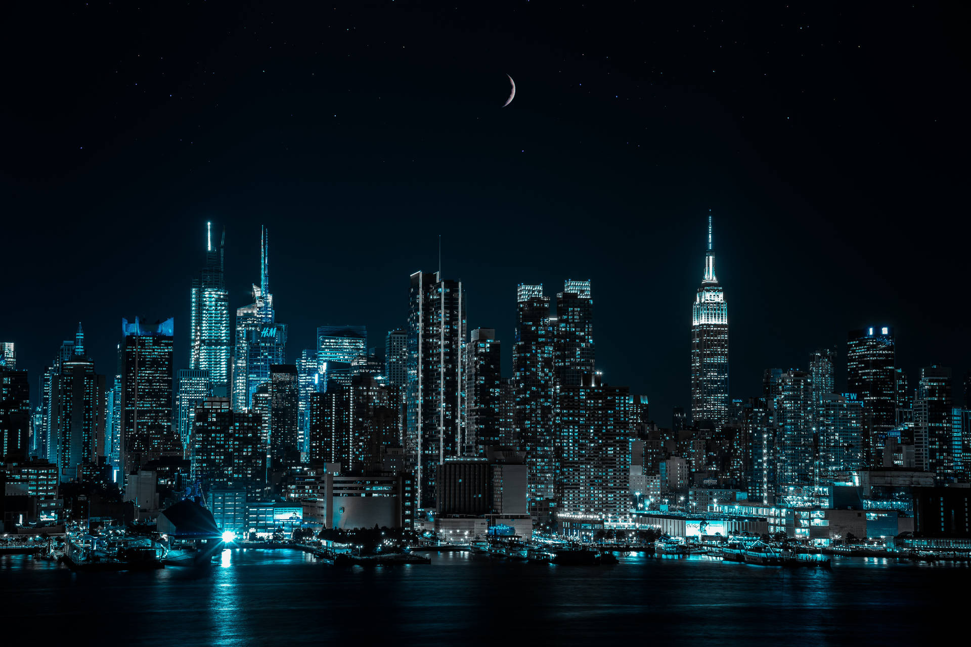 New York Skyline At Night