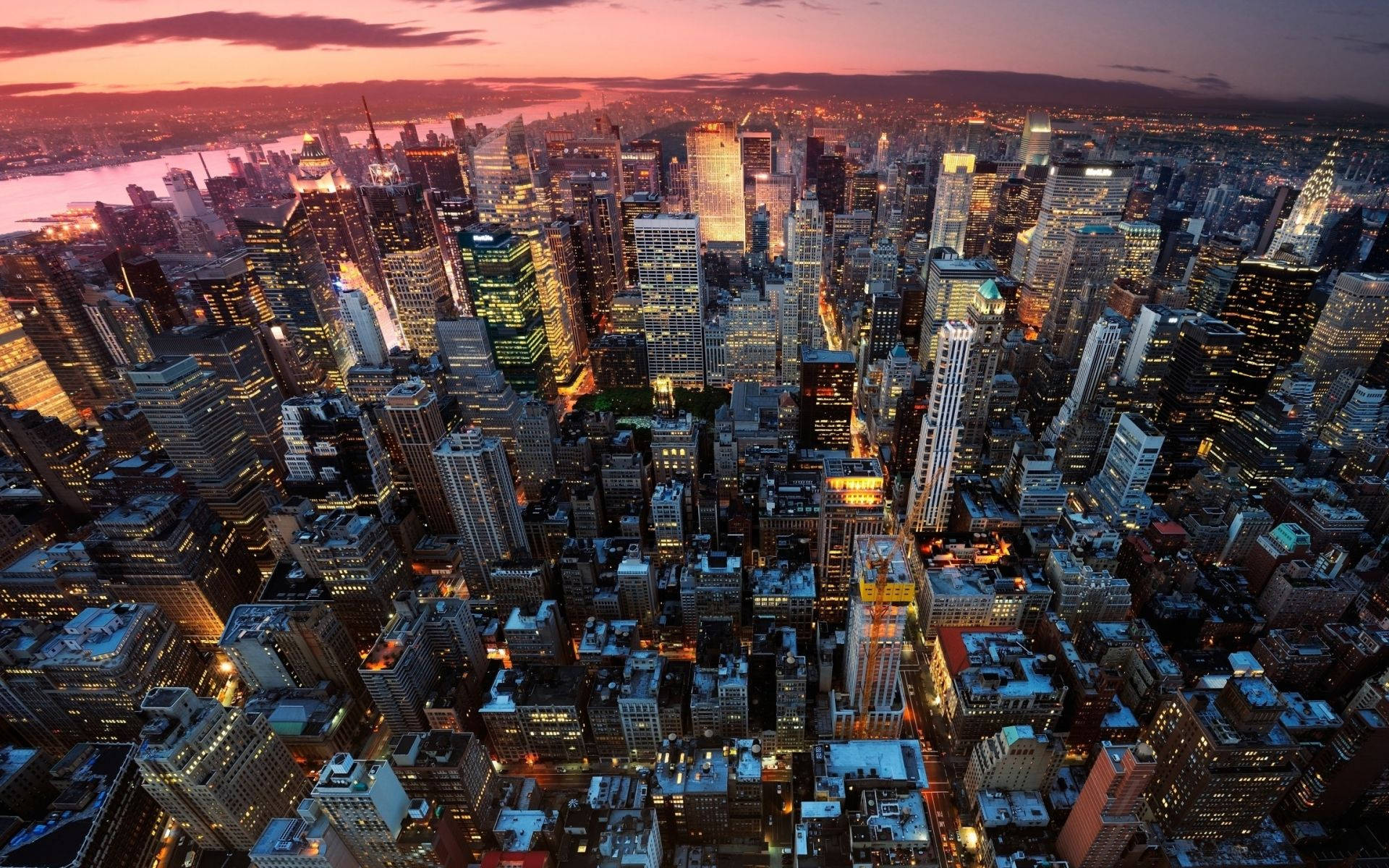 New York Skyline Full Of Buildings Background