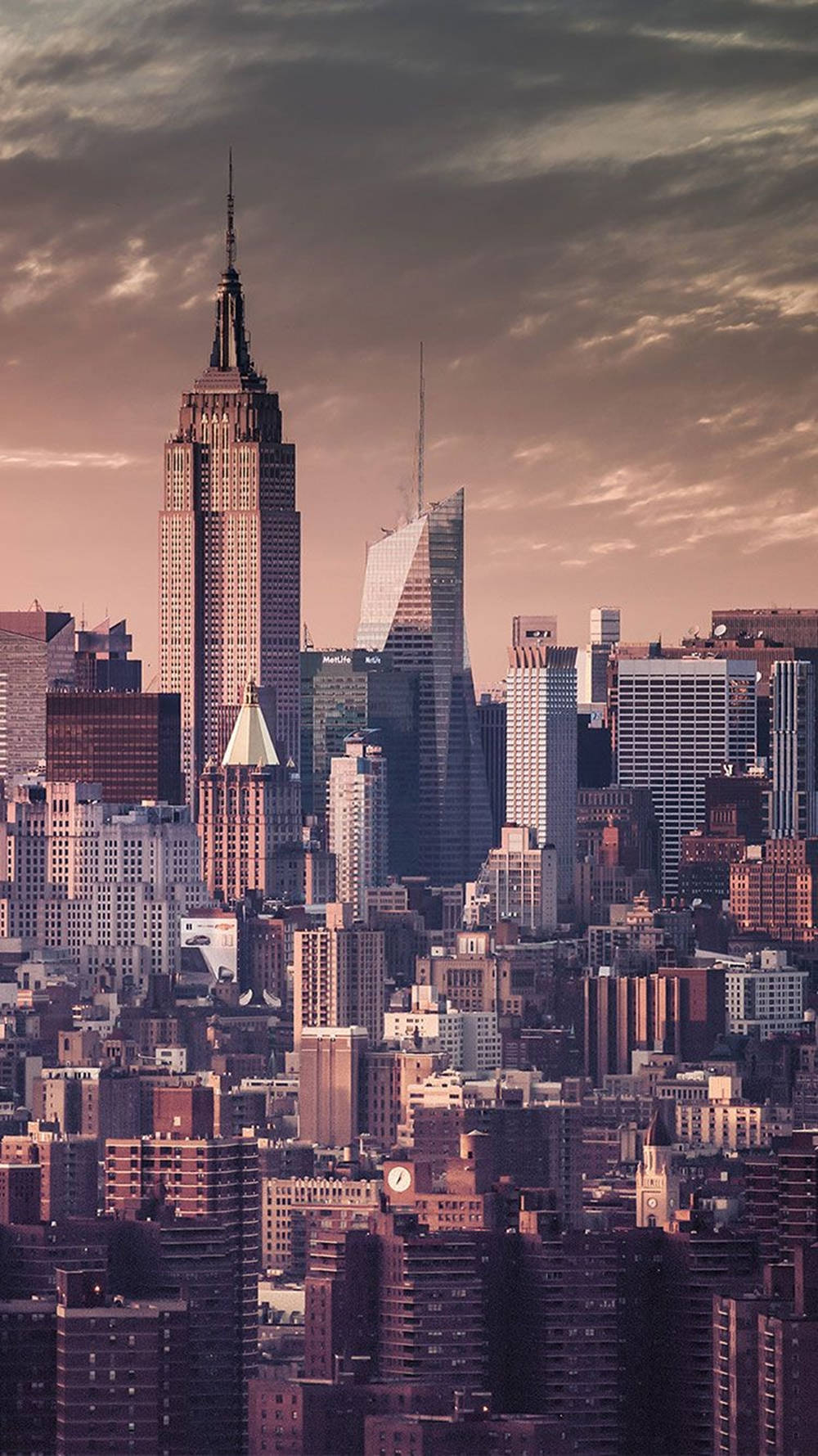 New York Skyline Iphone Brown Theme Background