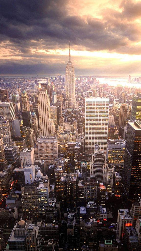 New York Sunset Iphone Background