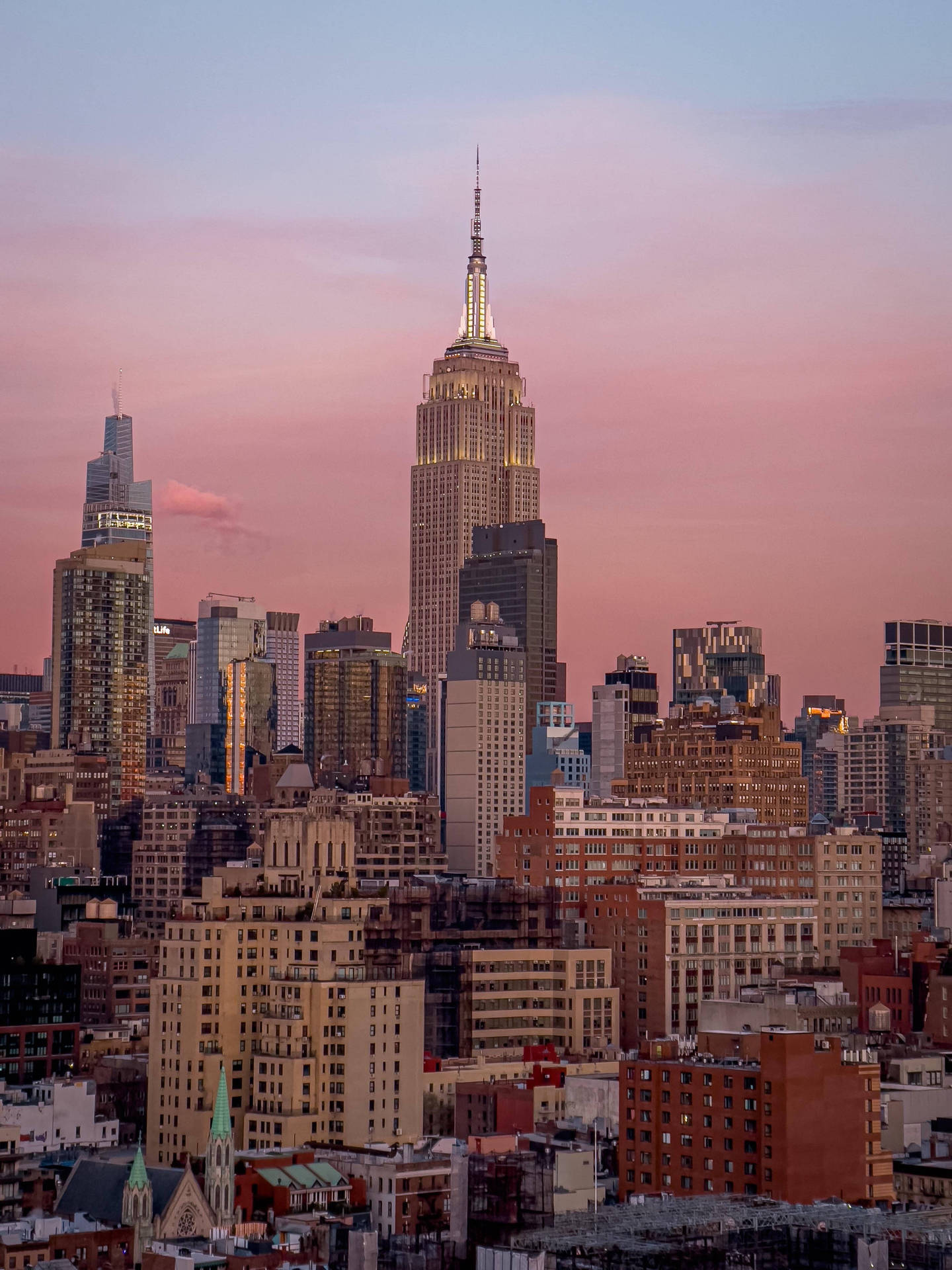 New York Sunset Iphone Screen Background