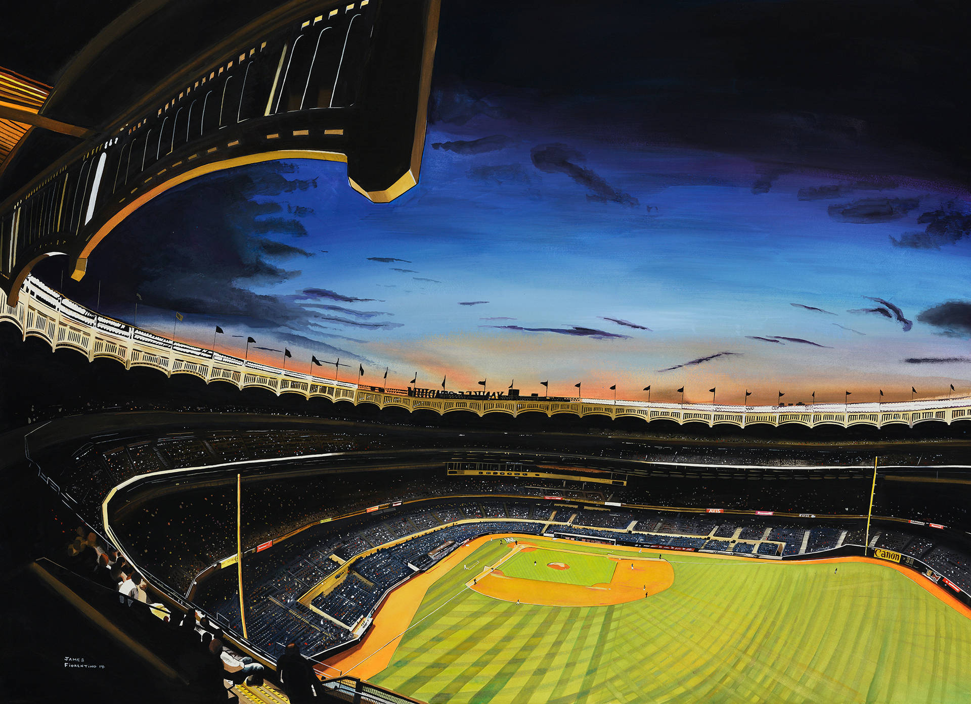 New York Yankee Stadium Fish-eye Background