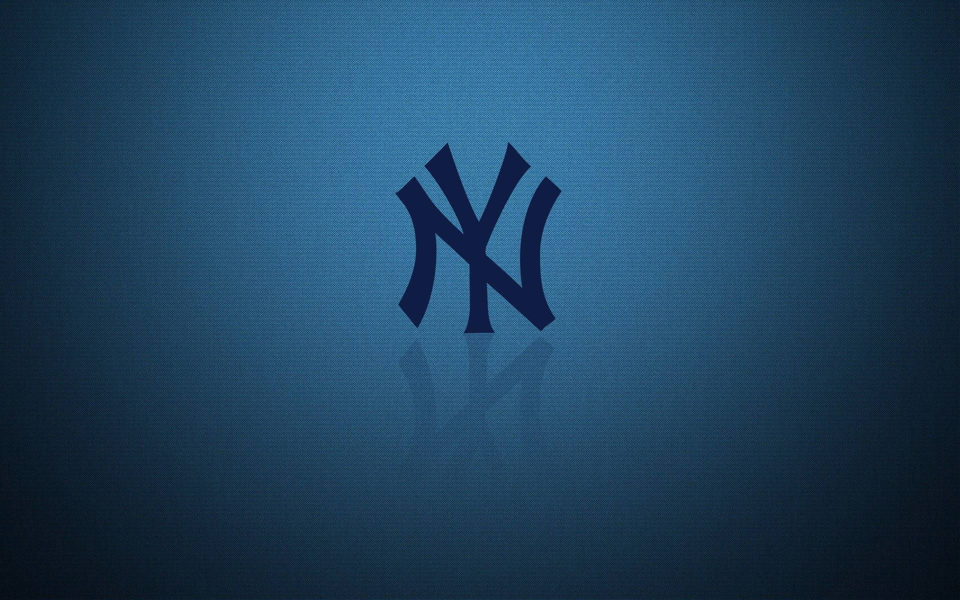 New York Yankees All Blue Logo Background