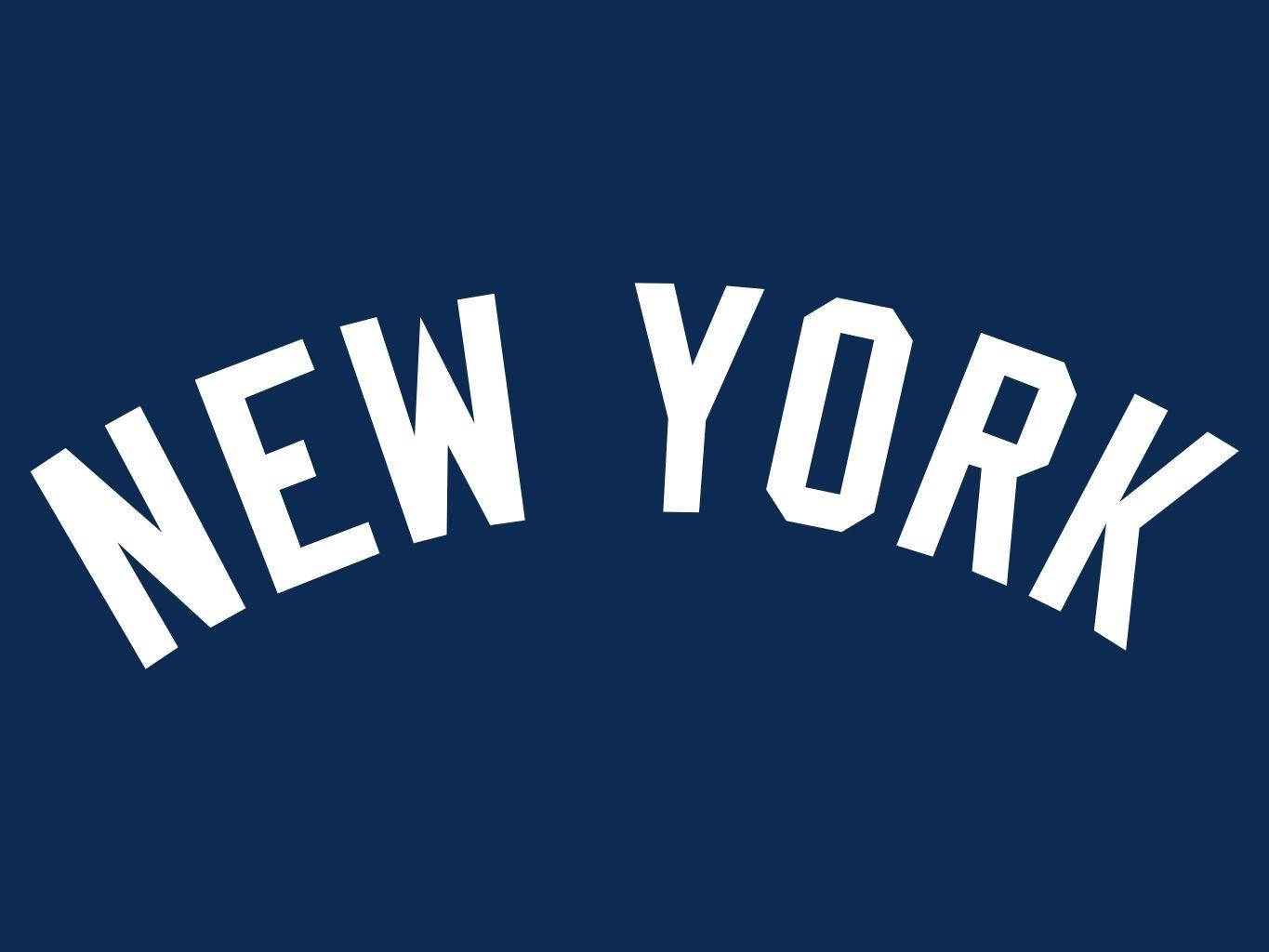 New York Yankees Arched Logo Text Background