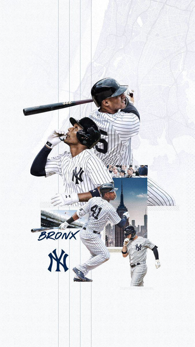 New York Yankees Baseball Team Collage Art Background