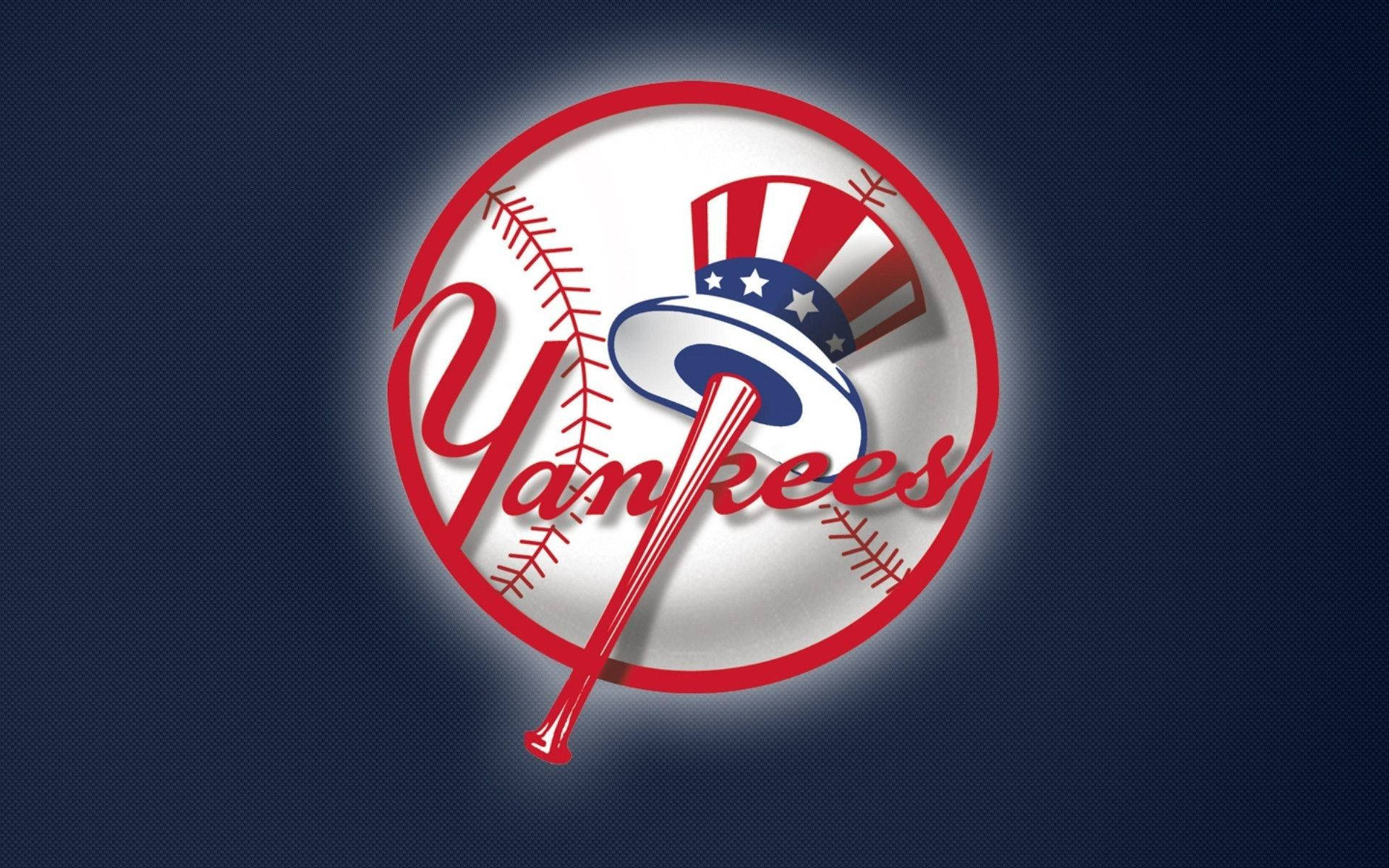 New York Yankees Hat Bat Logo Luminous Background