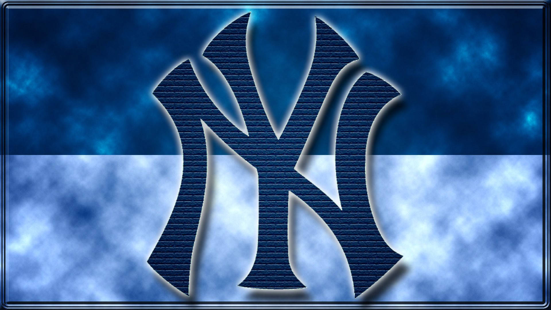 New York Yankees Logo Blue Aesthetic Art Background