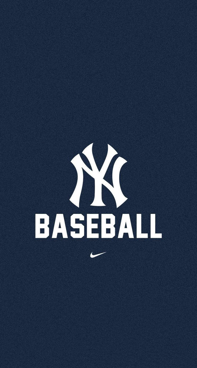 New York Yankees Ny Baseball Nike Logo Background