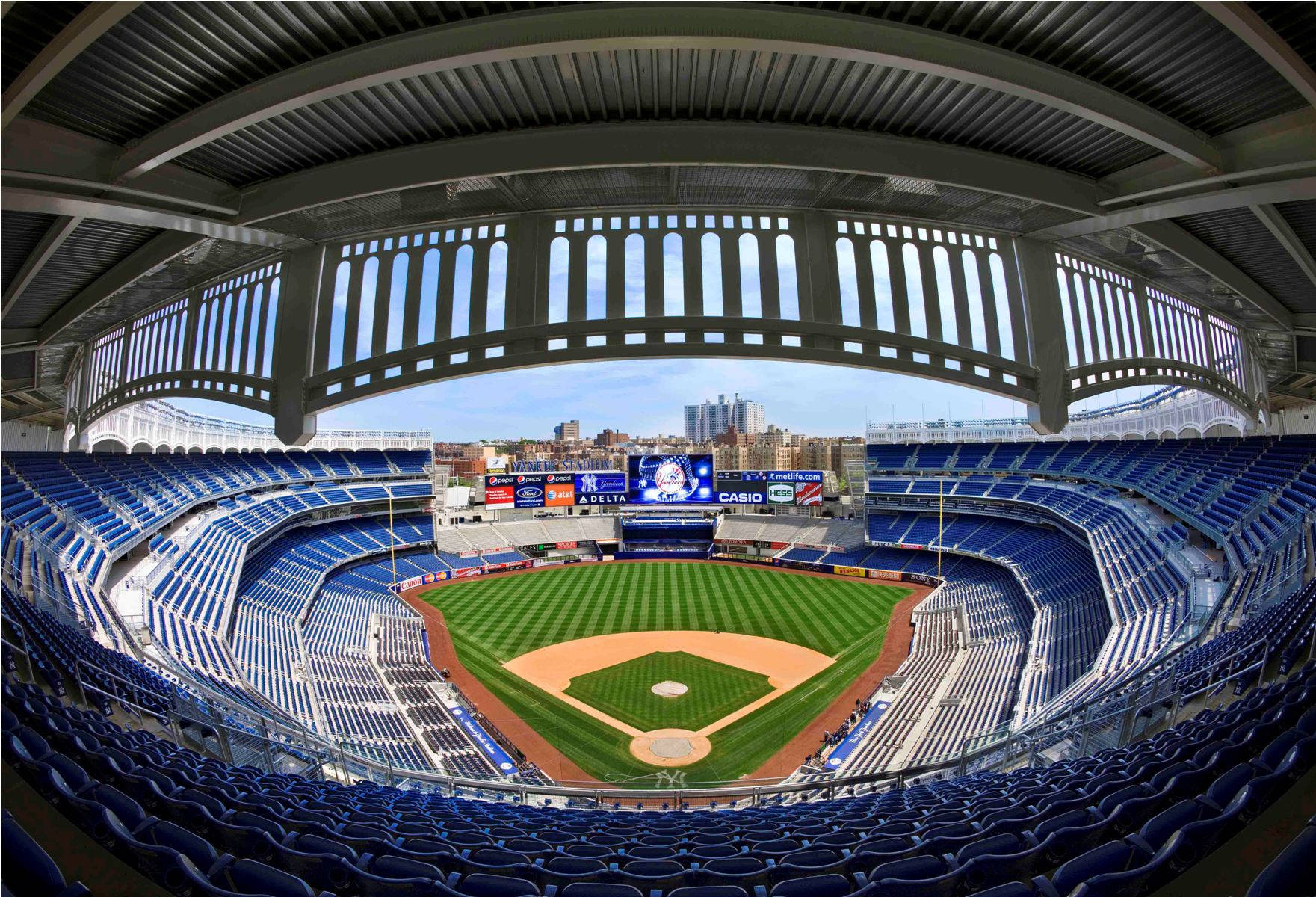 New York Yankees Stadium Fisheye Panorama Background