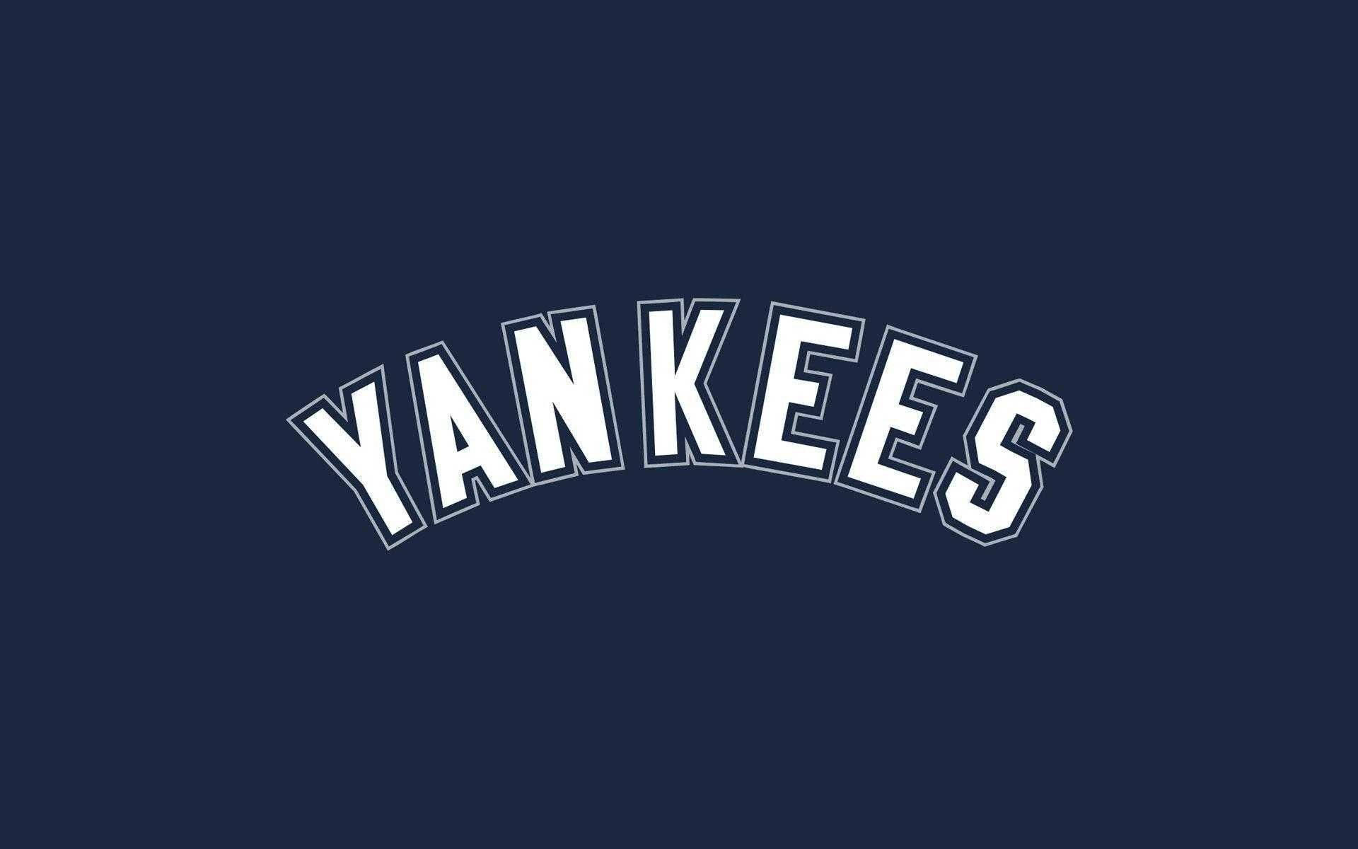 New York Yankees Team Arched Text Background