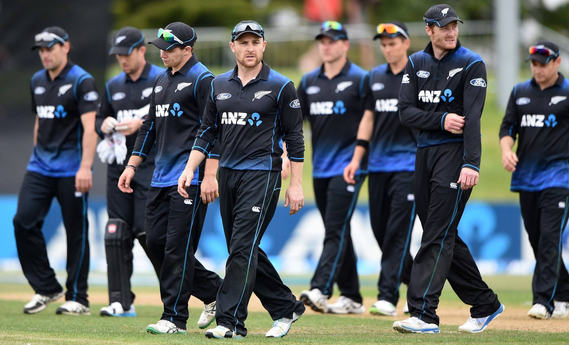 New Zealand Cricket Team Walking Background
