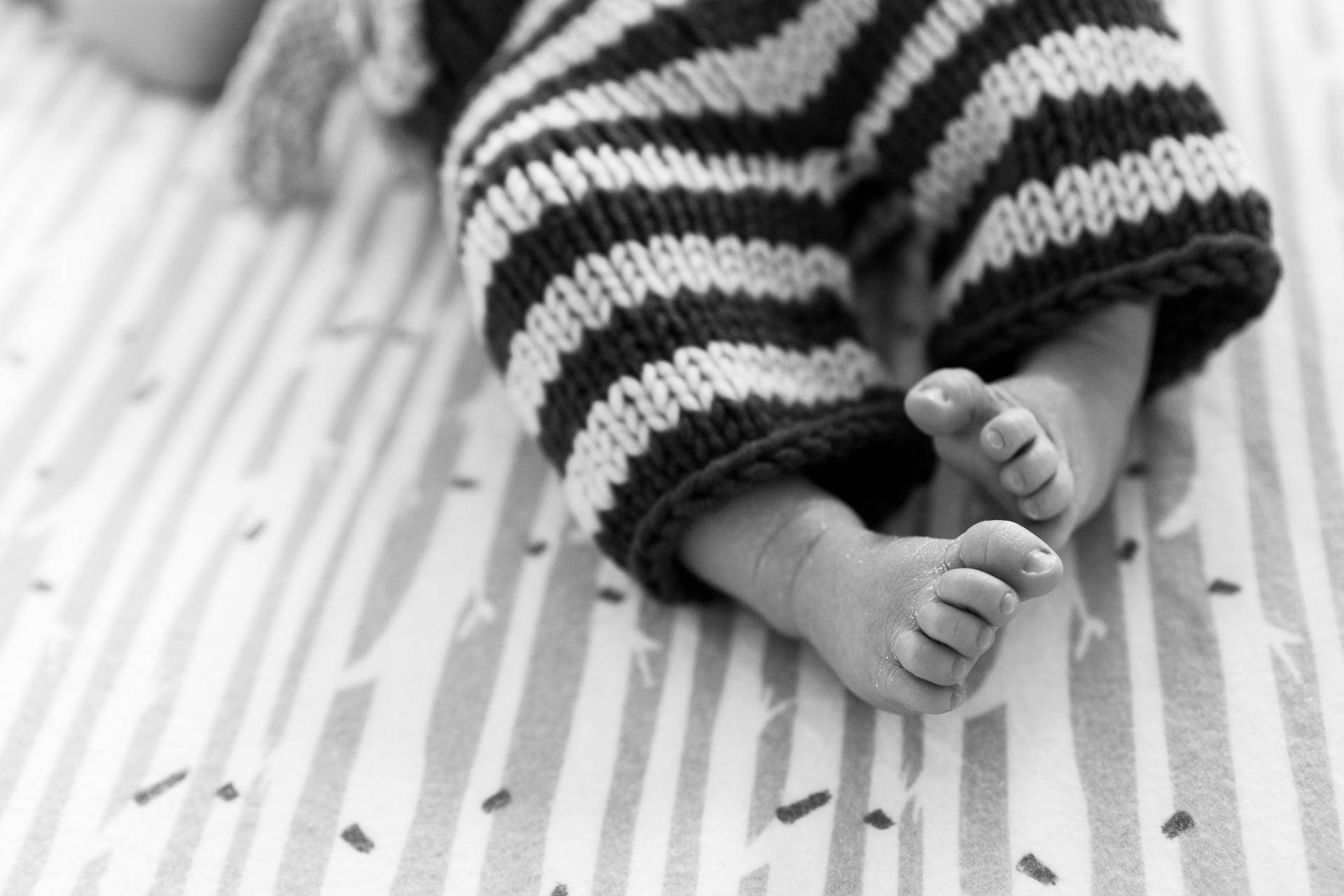 Newborn Baby Girl Stripes Background