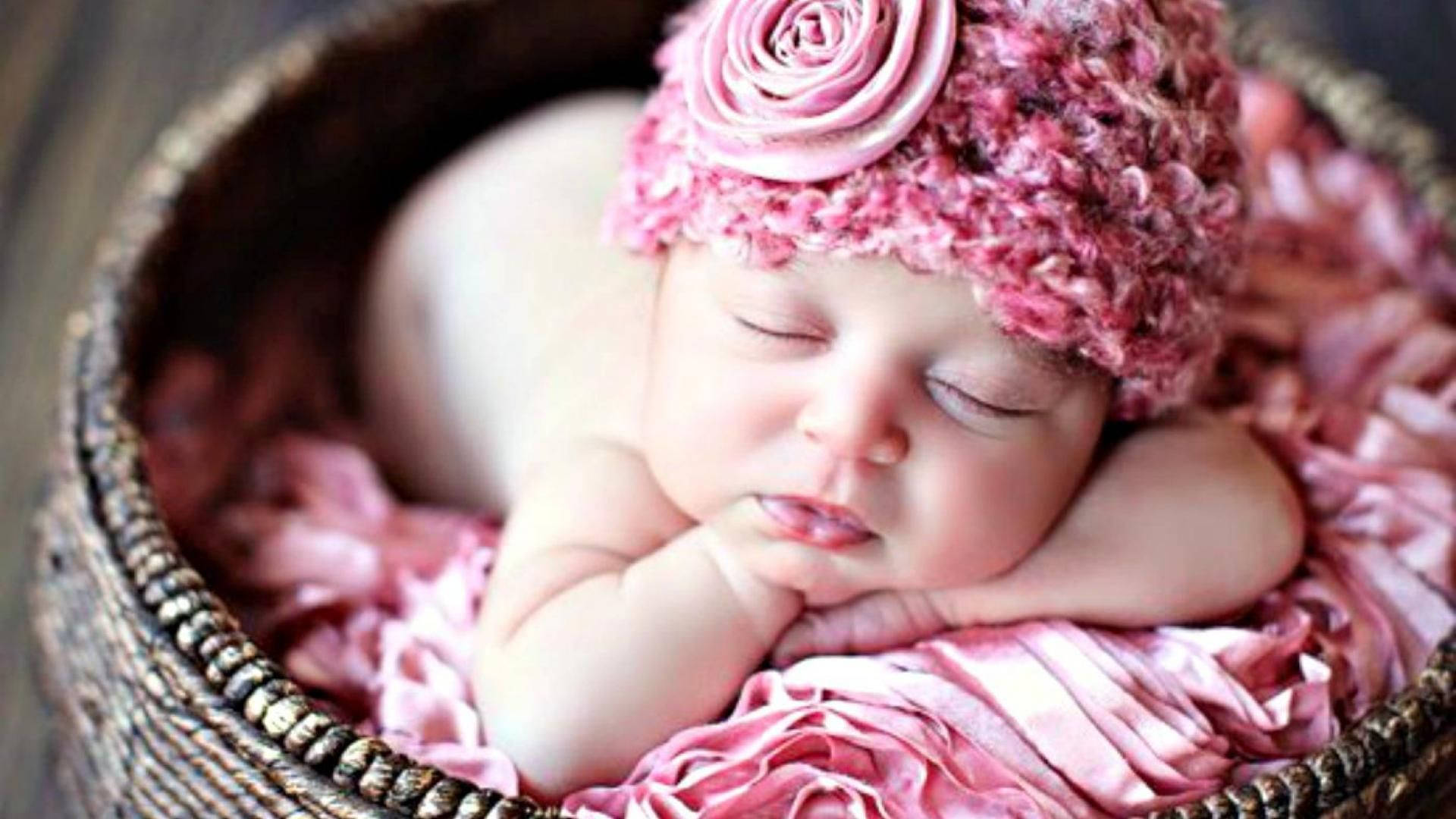 Newborn Baby Pink Flower