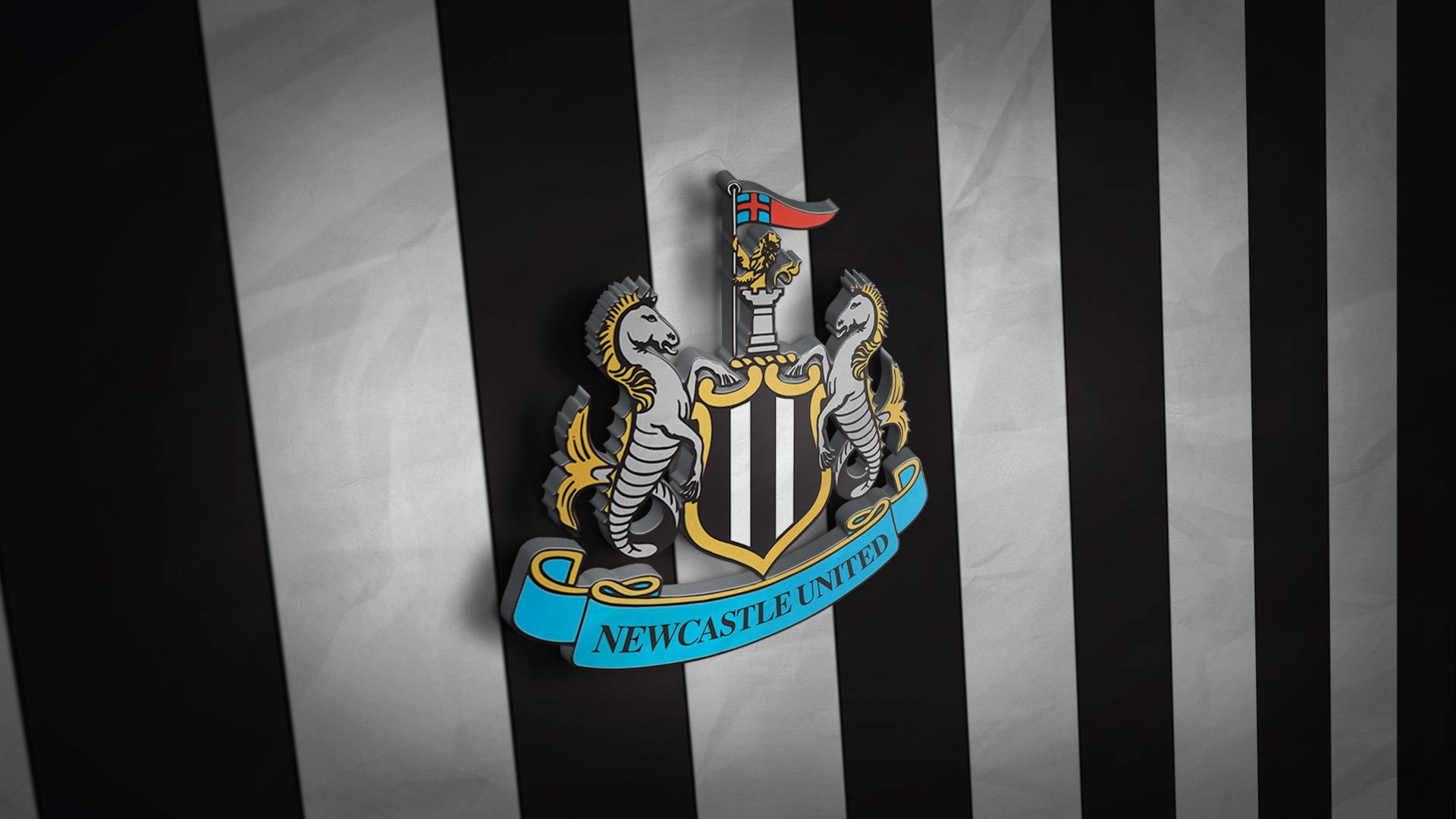 Newcastle United Fc 3d Logo Background