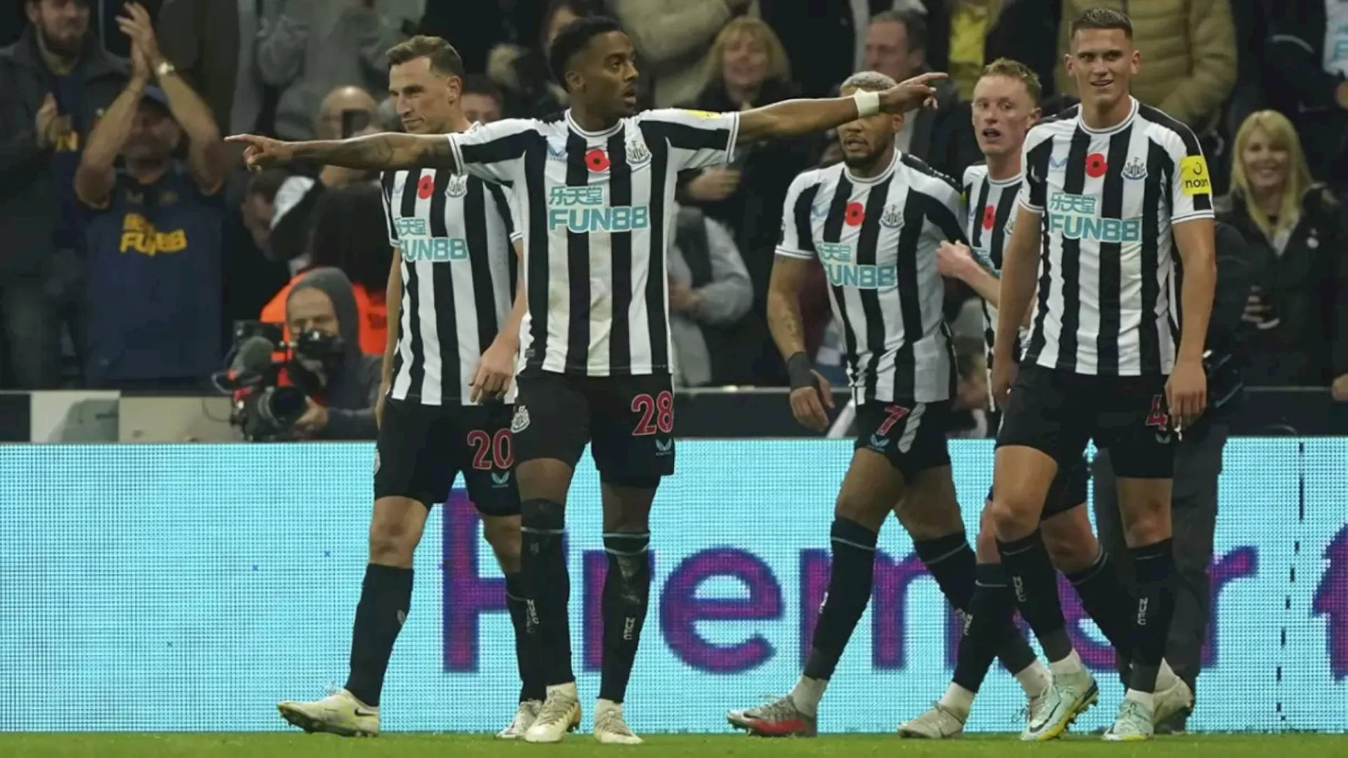 Newcastle United Fc Players Entering Field