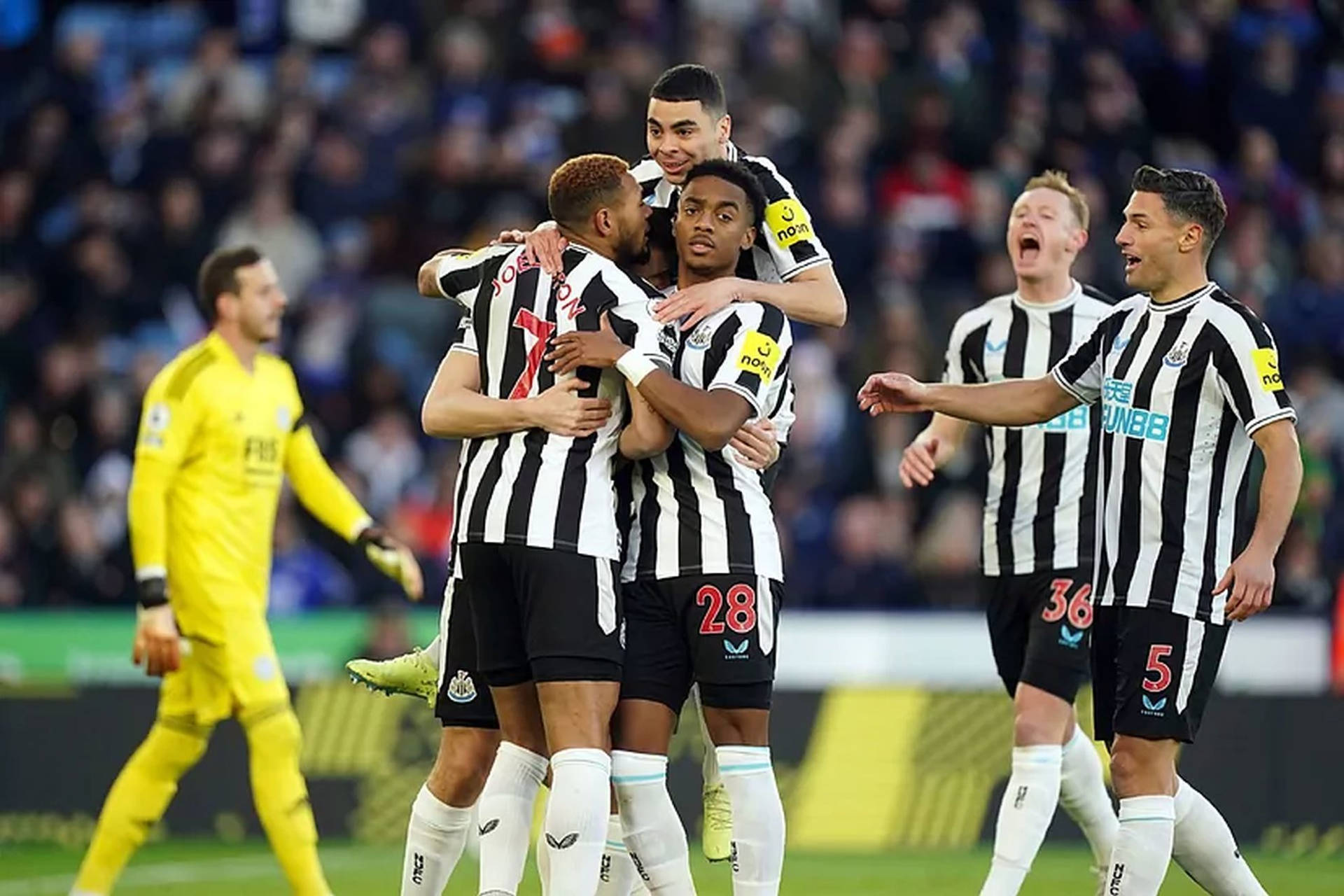 Newcastle United Fc Team Celebrating