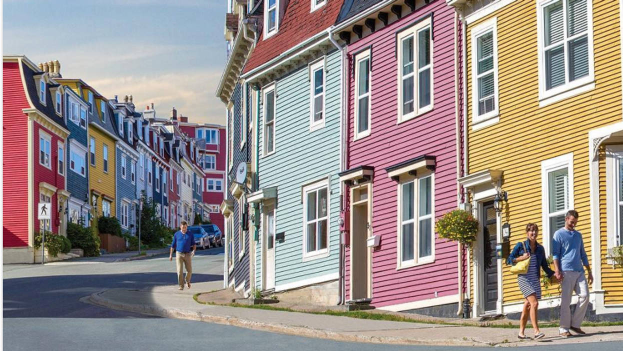 Newfoundland's Colorful Houses Background