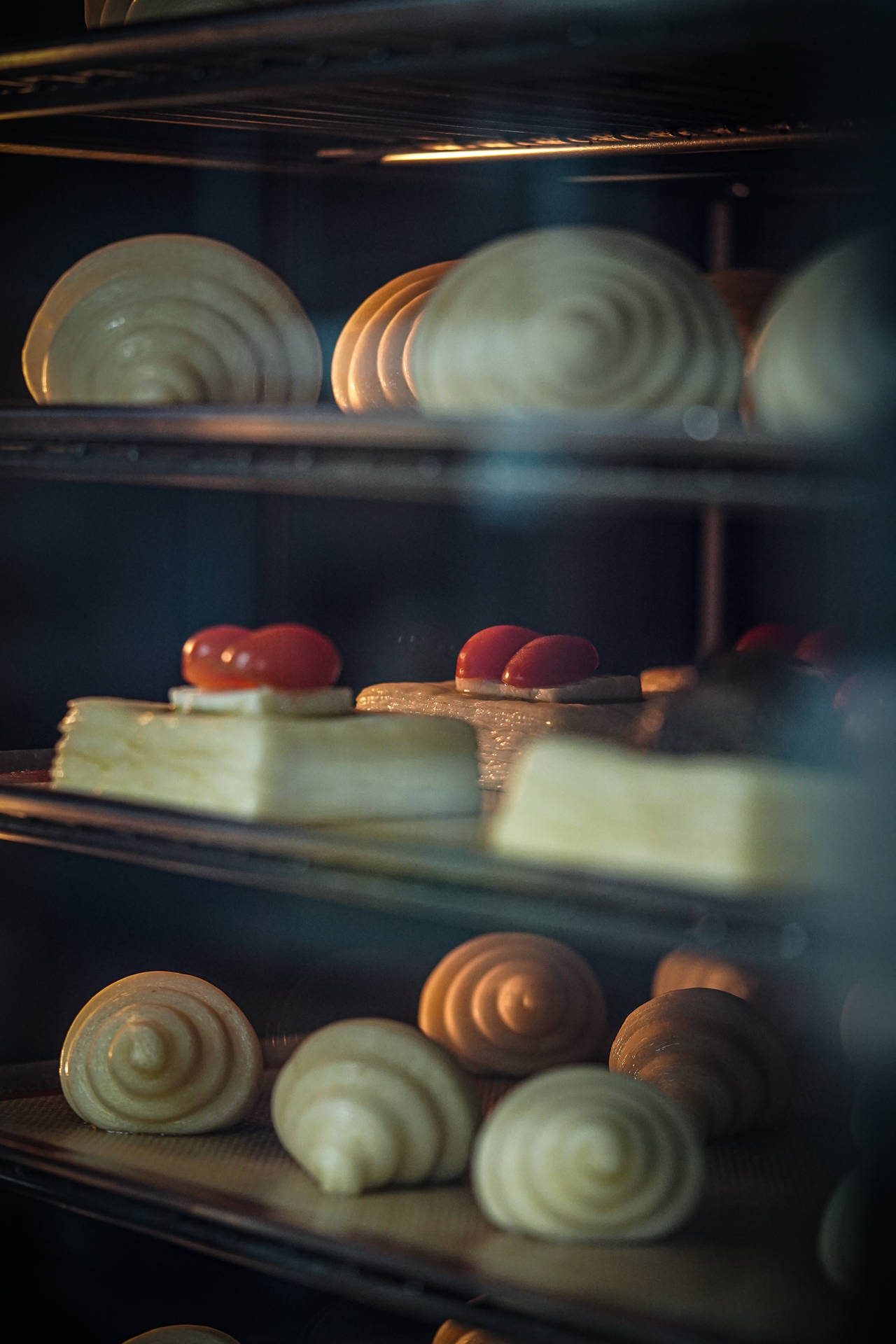 Newly Made Pastries In The Oven