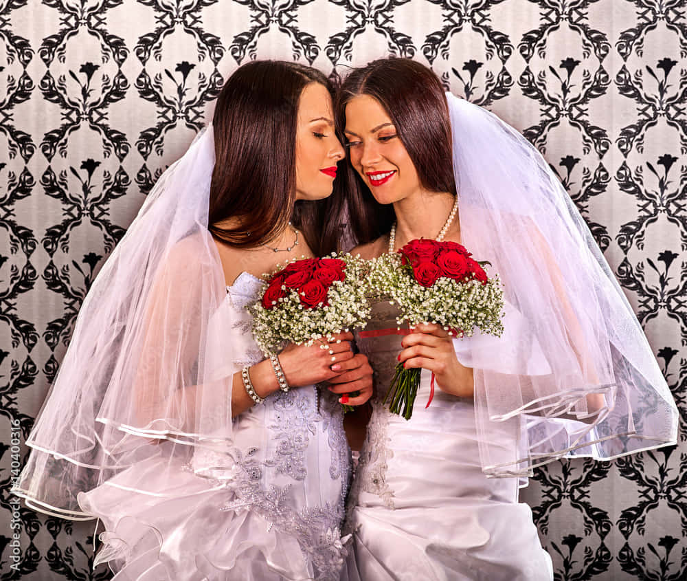 Newlywed Mujeres Lesbianas Background