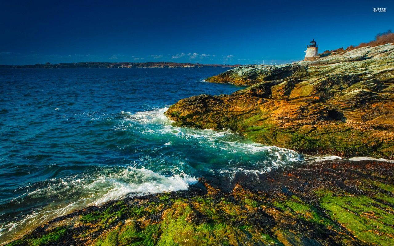 Newport Rhode Island's Coast In Hd Background