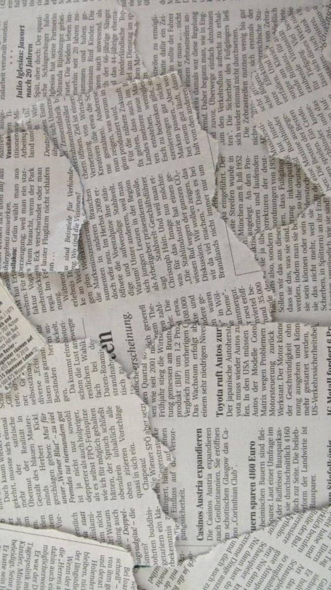 Newspaper Aesthetic Torn Pieces Portrait Background