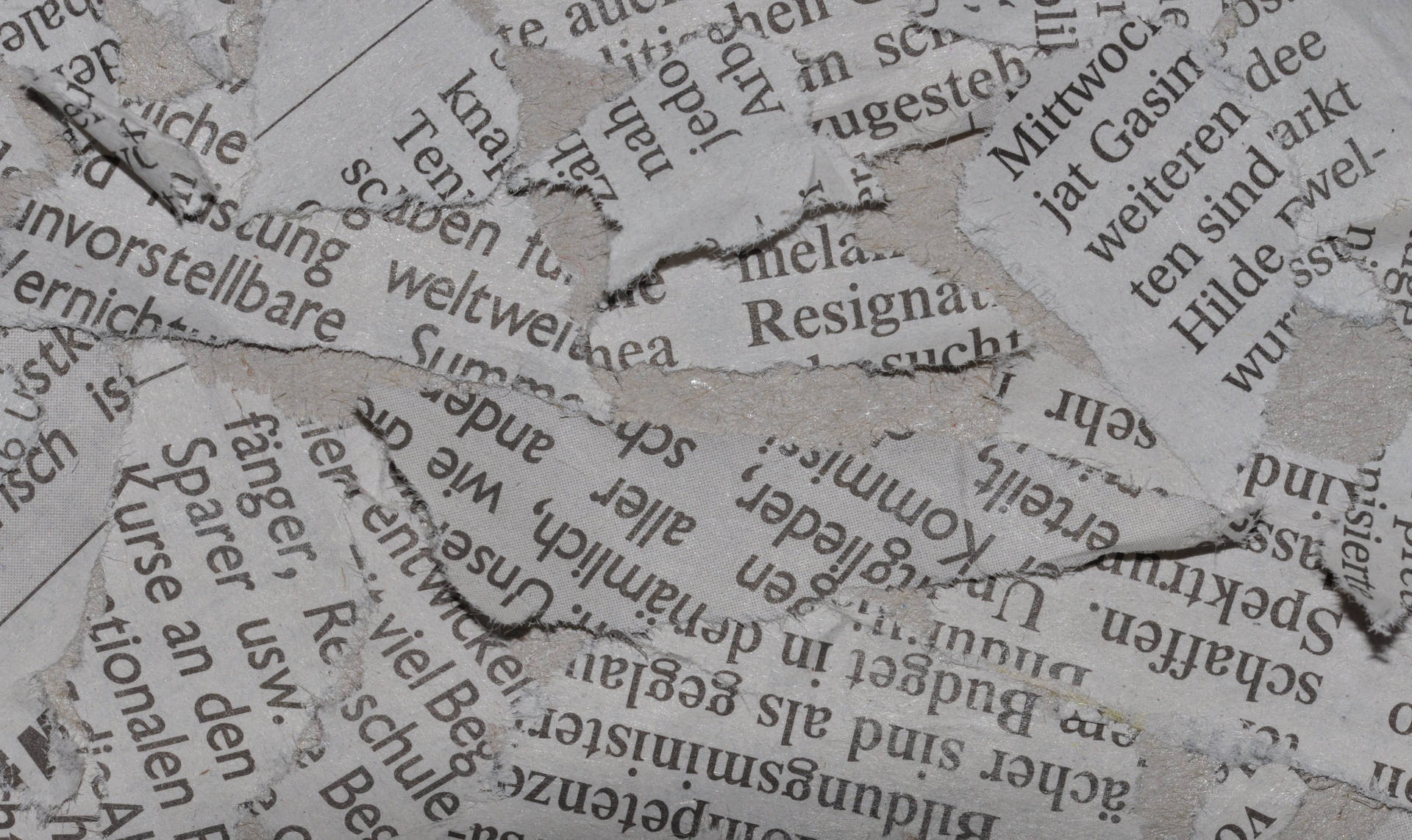 Newspaper Torn Snippets Background