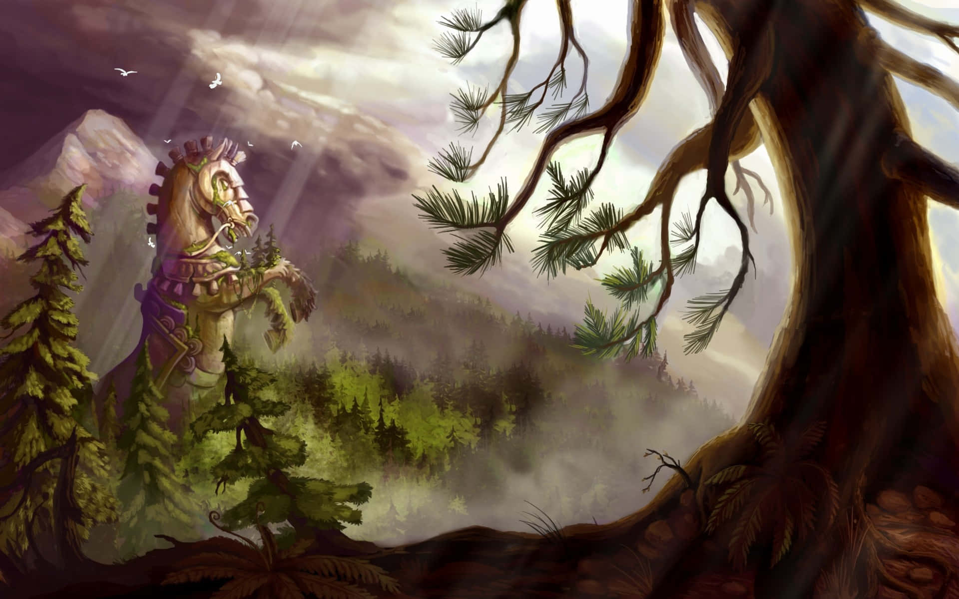 Next-level Ancient Horse Background