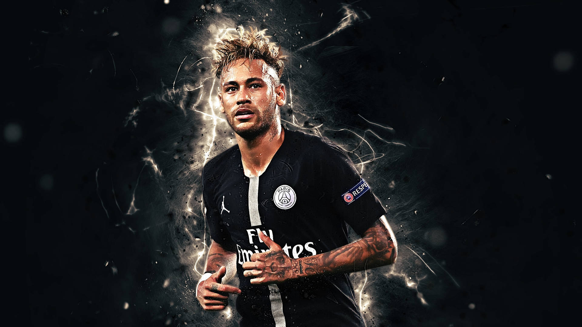 Neymar 4k Black Edit Background
