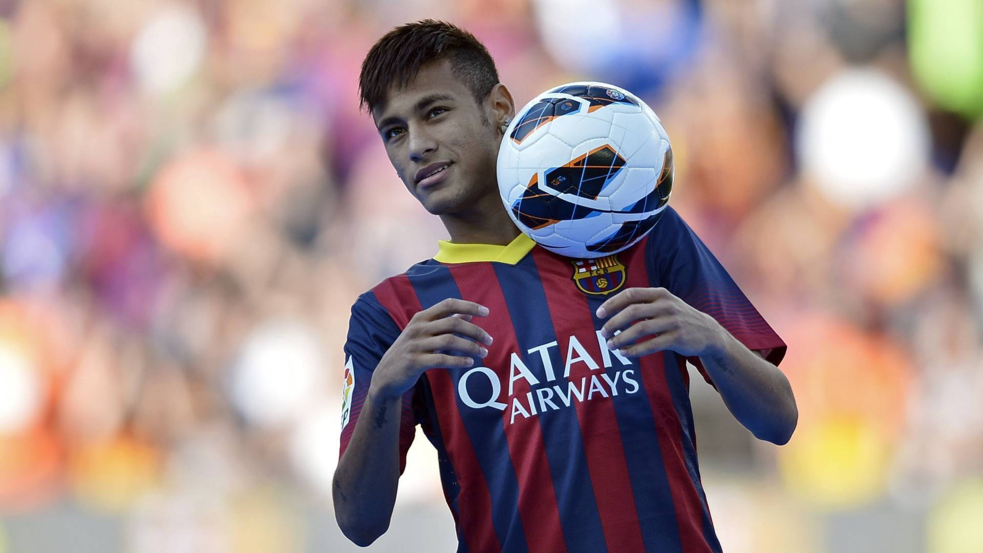 Neymar 4k With Ball Background