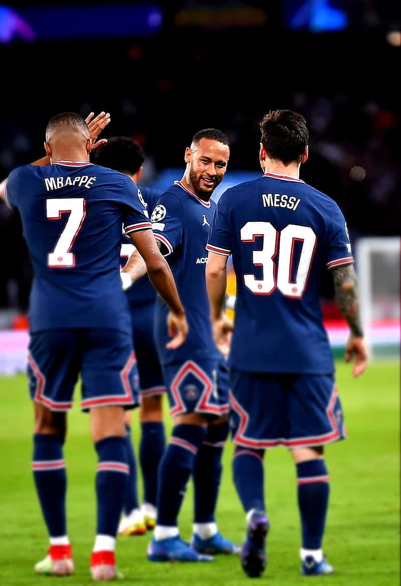 Neymar And Lionel Messi, Two Soccer Stars Of Barcelona Background