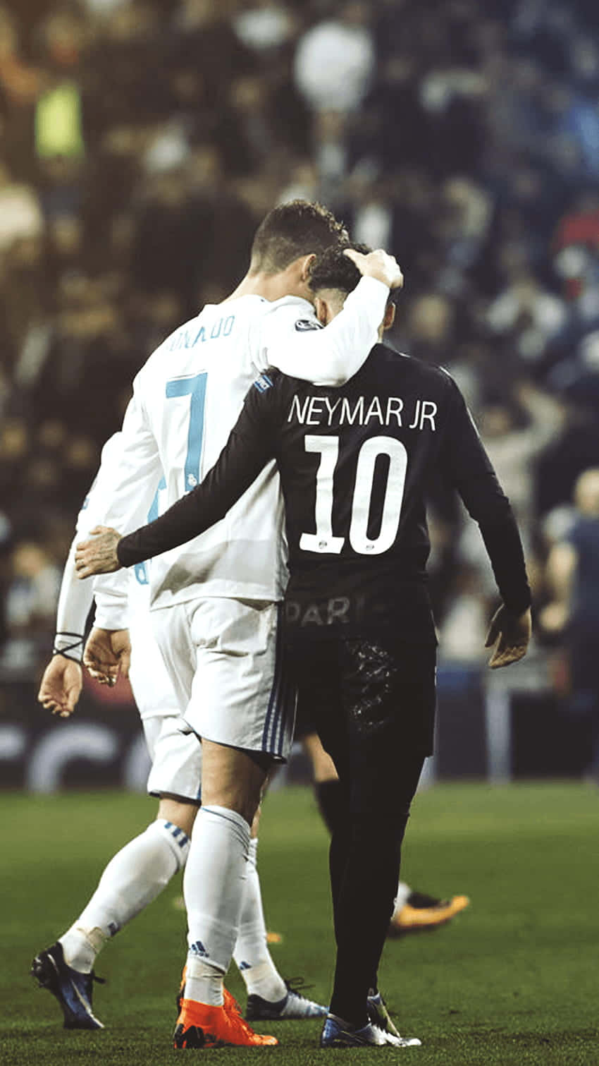 Neymar Hugging Opponent Iphone Background